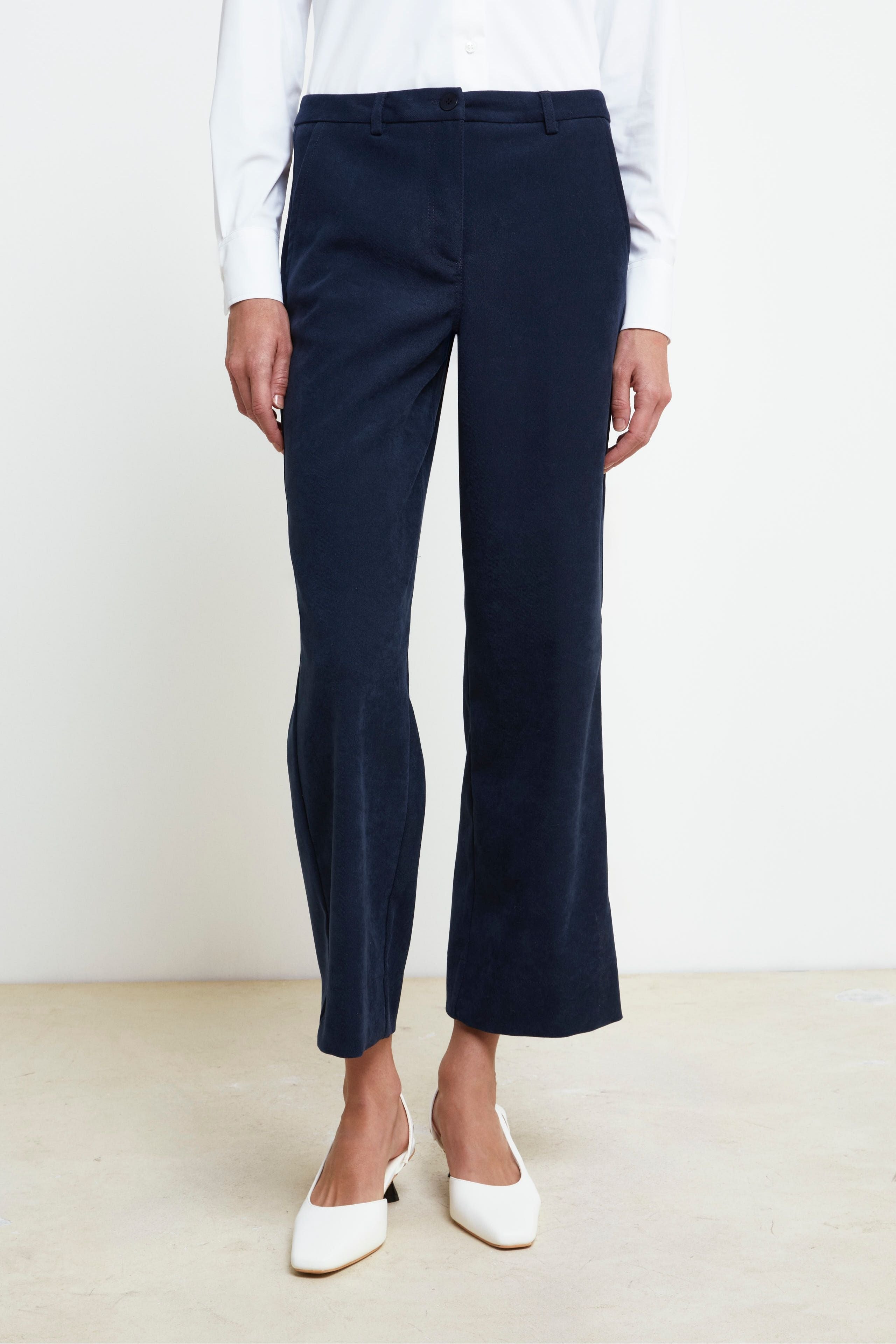 Damen Weithosenschnitt Hose - BLAU