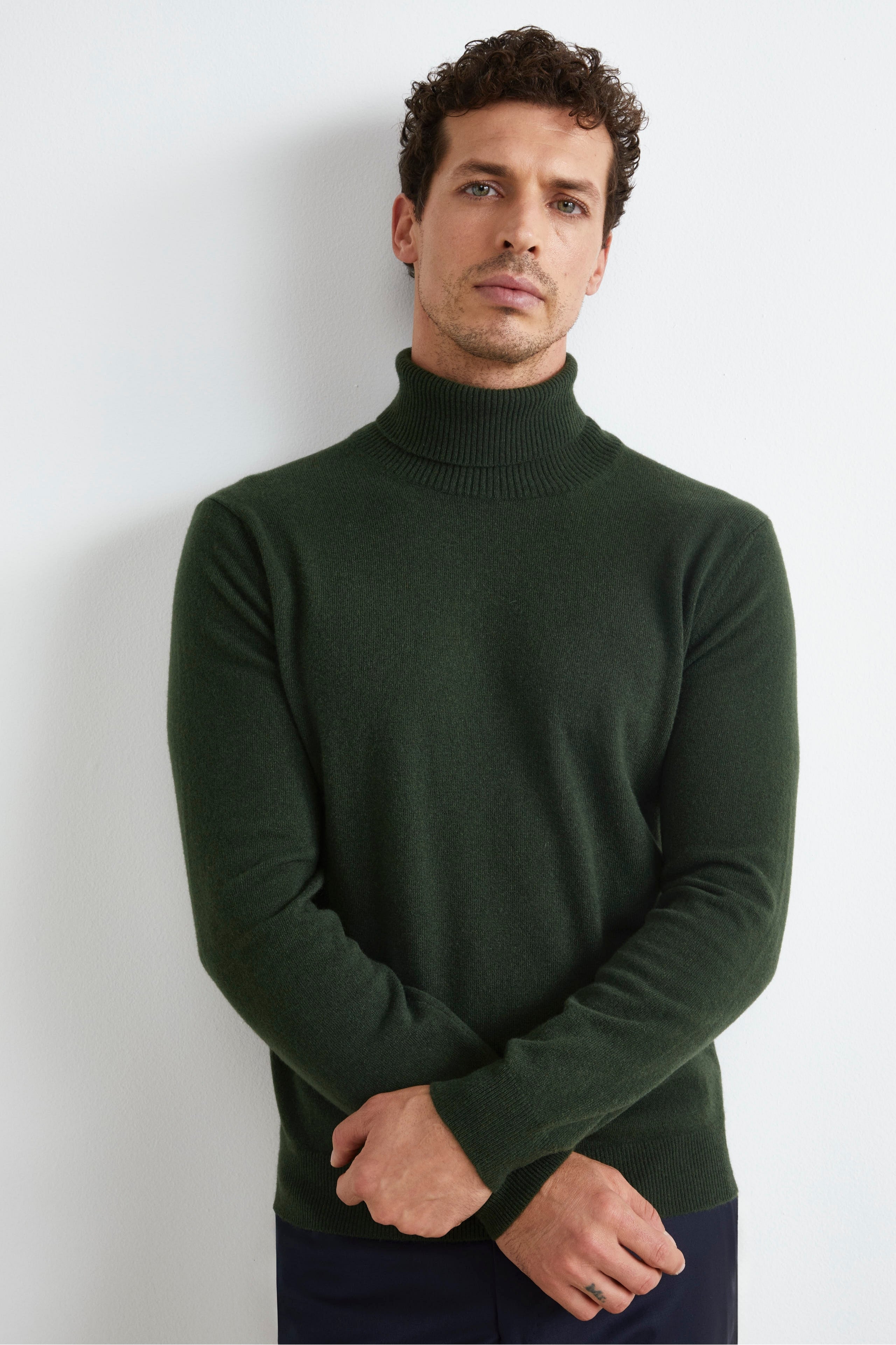 Wool and cashmere turtleneck - Green