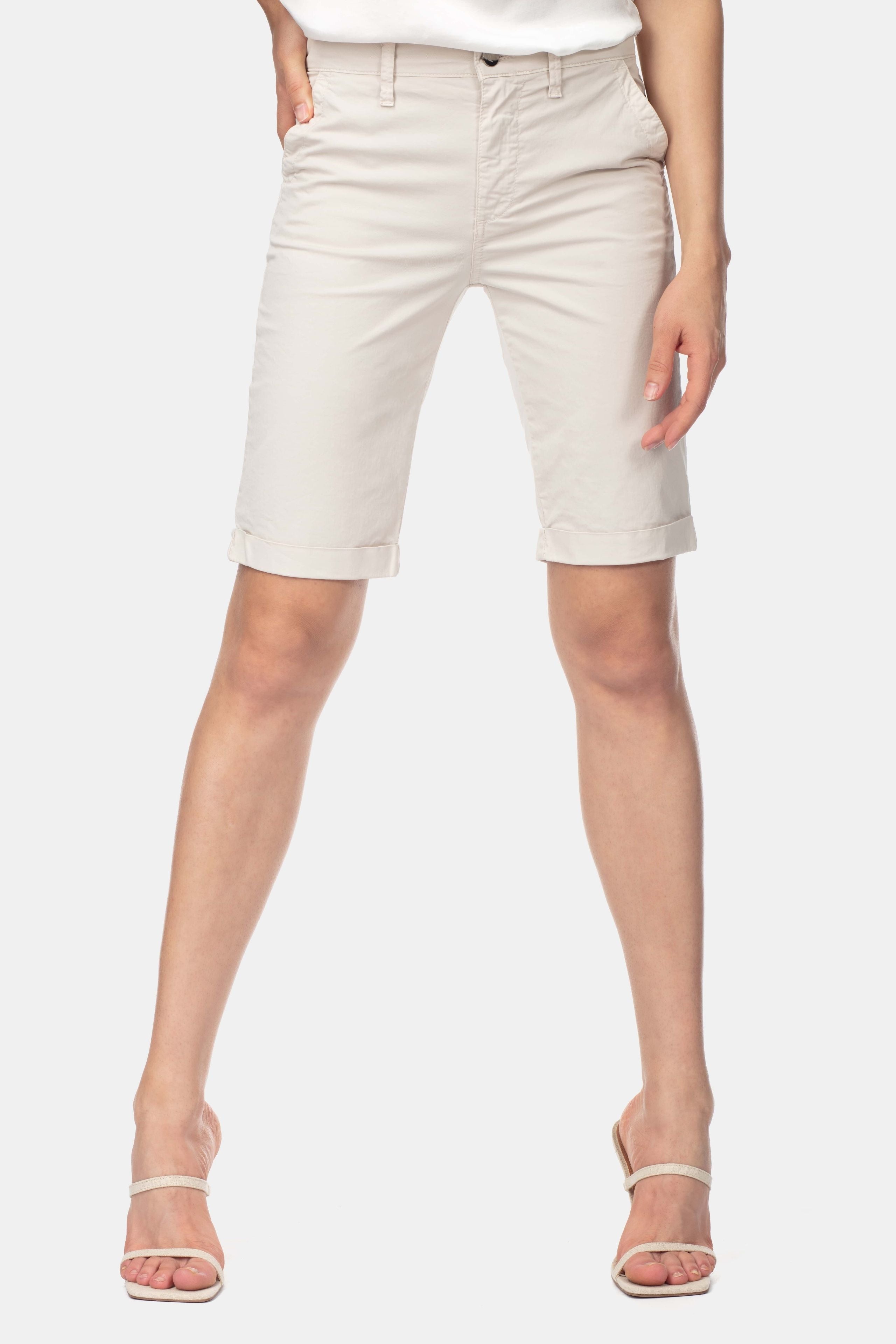 Cotton bermuda shorts - BEIGE