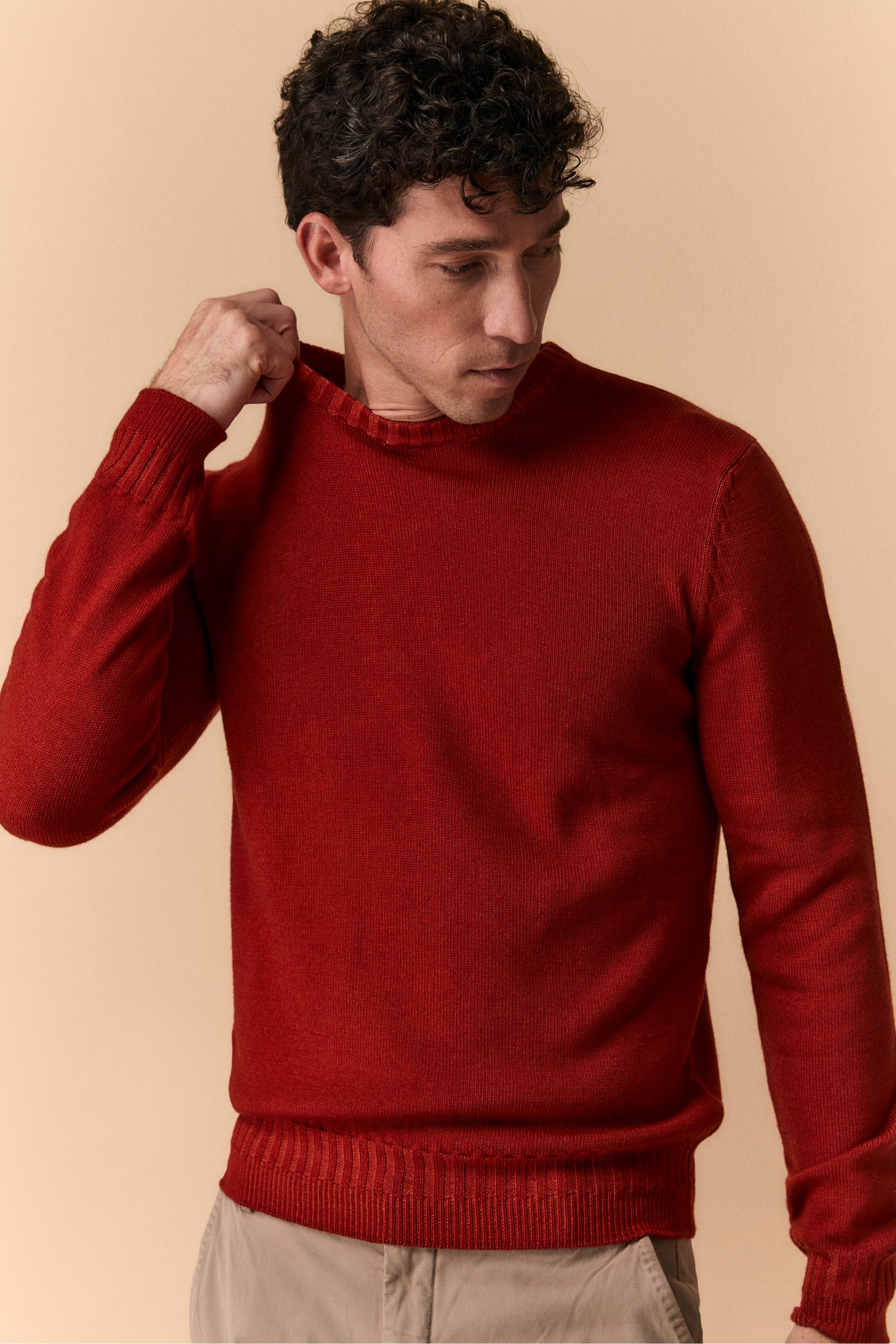 Vintage Sweater in Extrafine Merino Wool - -