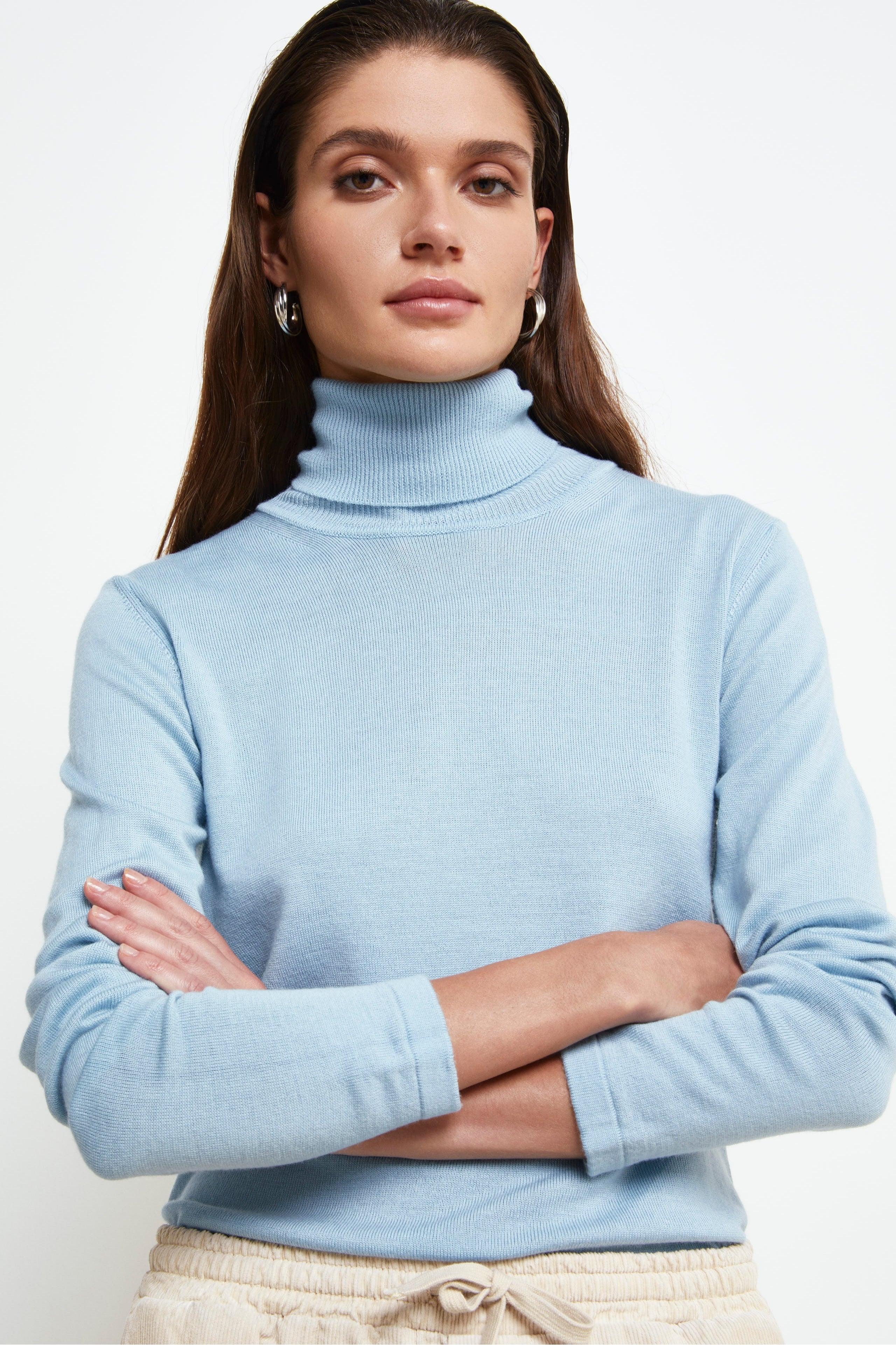 Wool turtleneck - Light blue