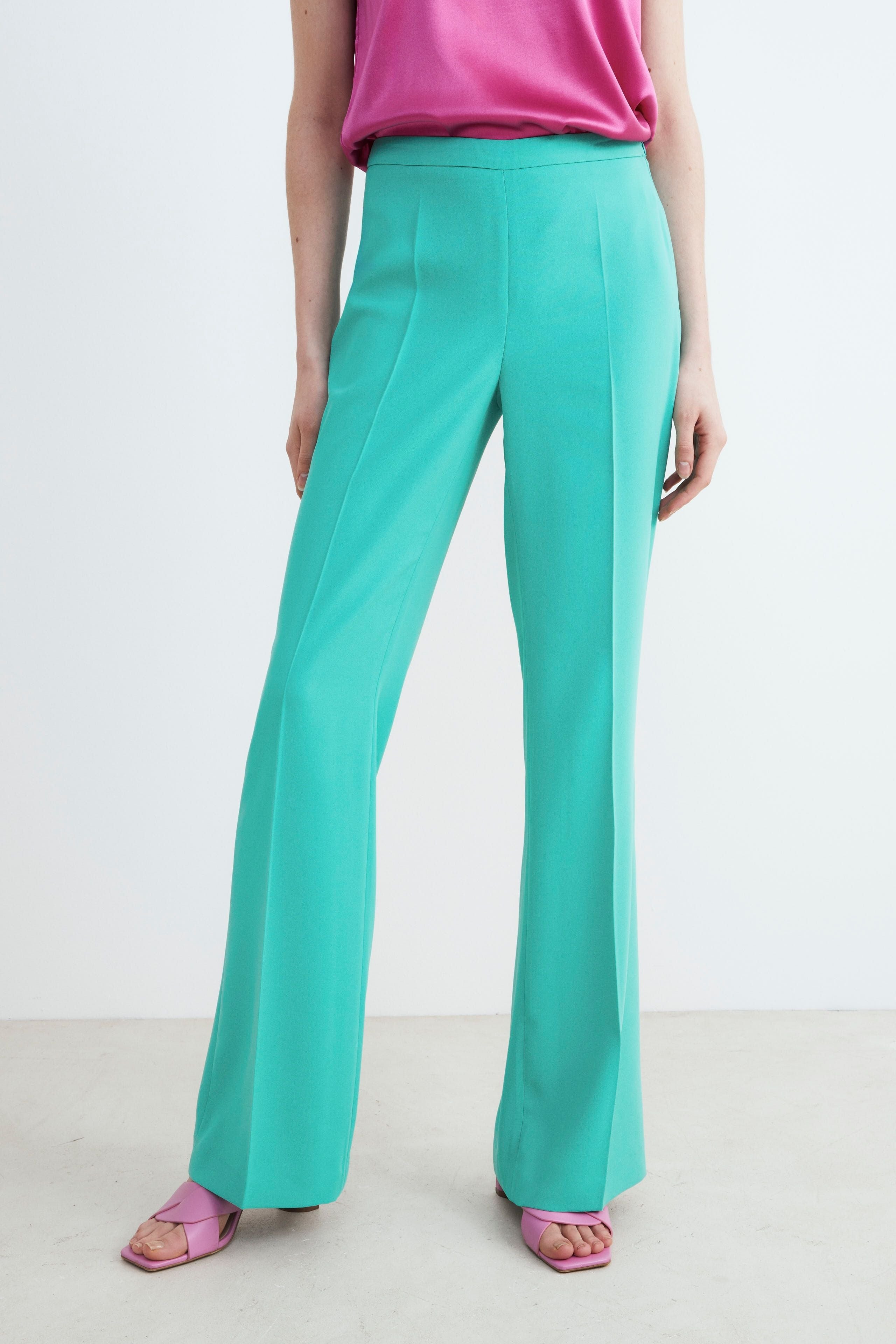 Elegant palace pants - EMERALD GREEN