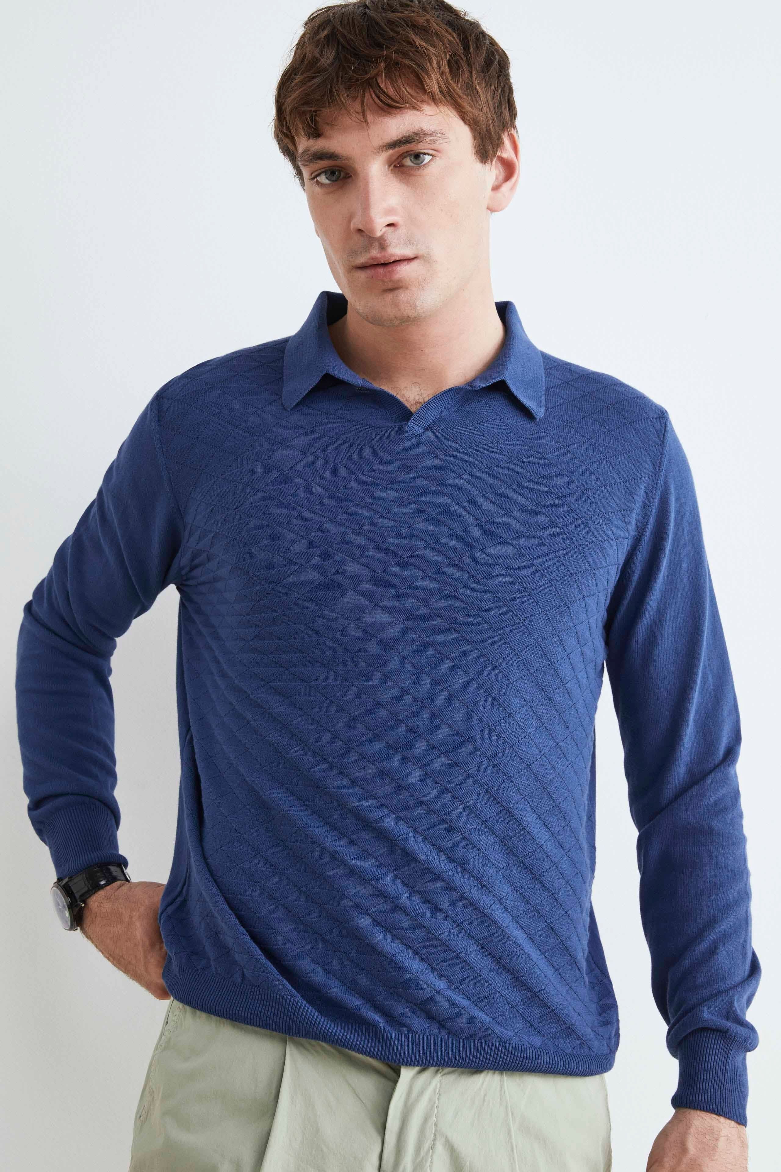 Polo en coton - Air force blue