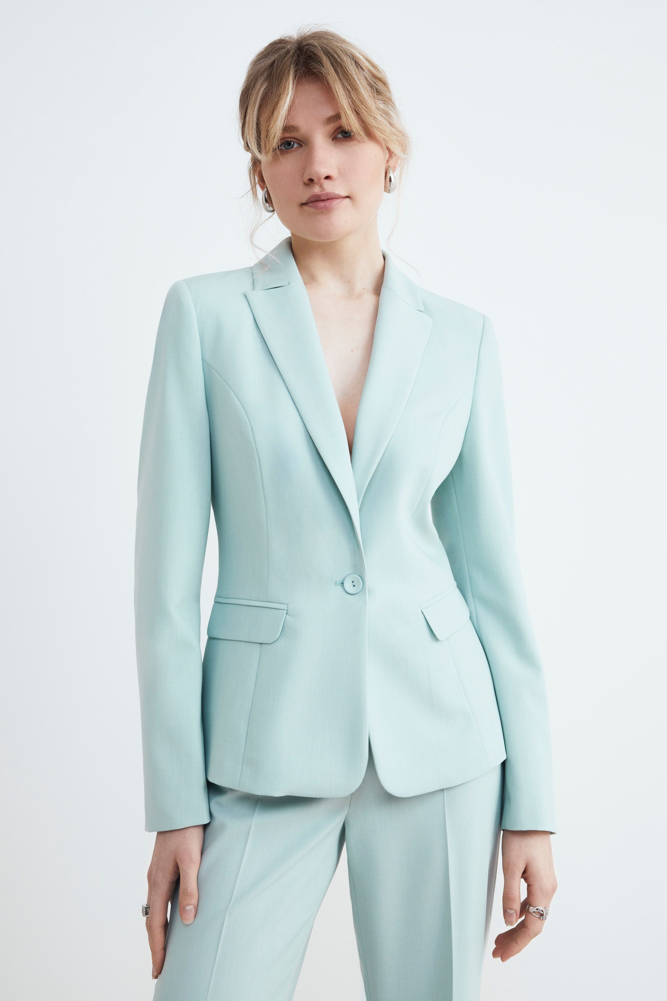 Elegante Jacke - Aqua grün