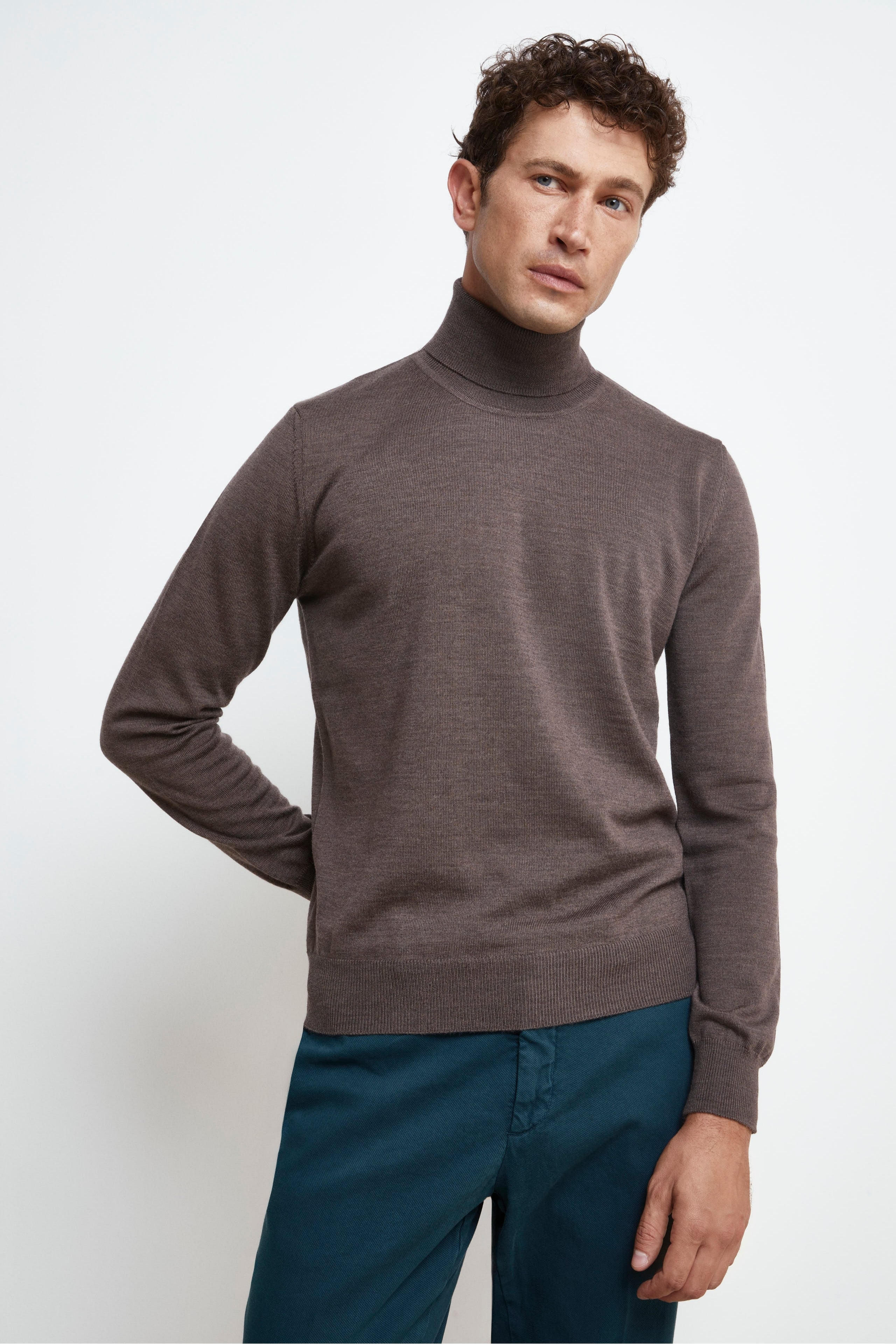 Merino Wool Turtleneck - gray