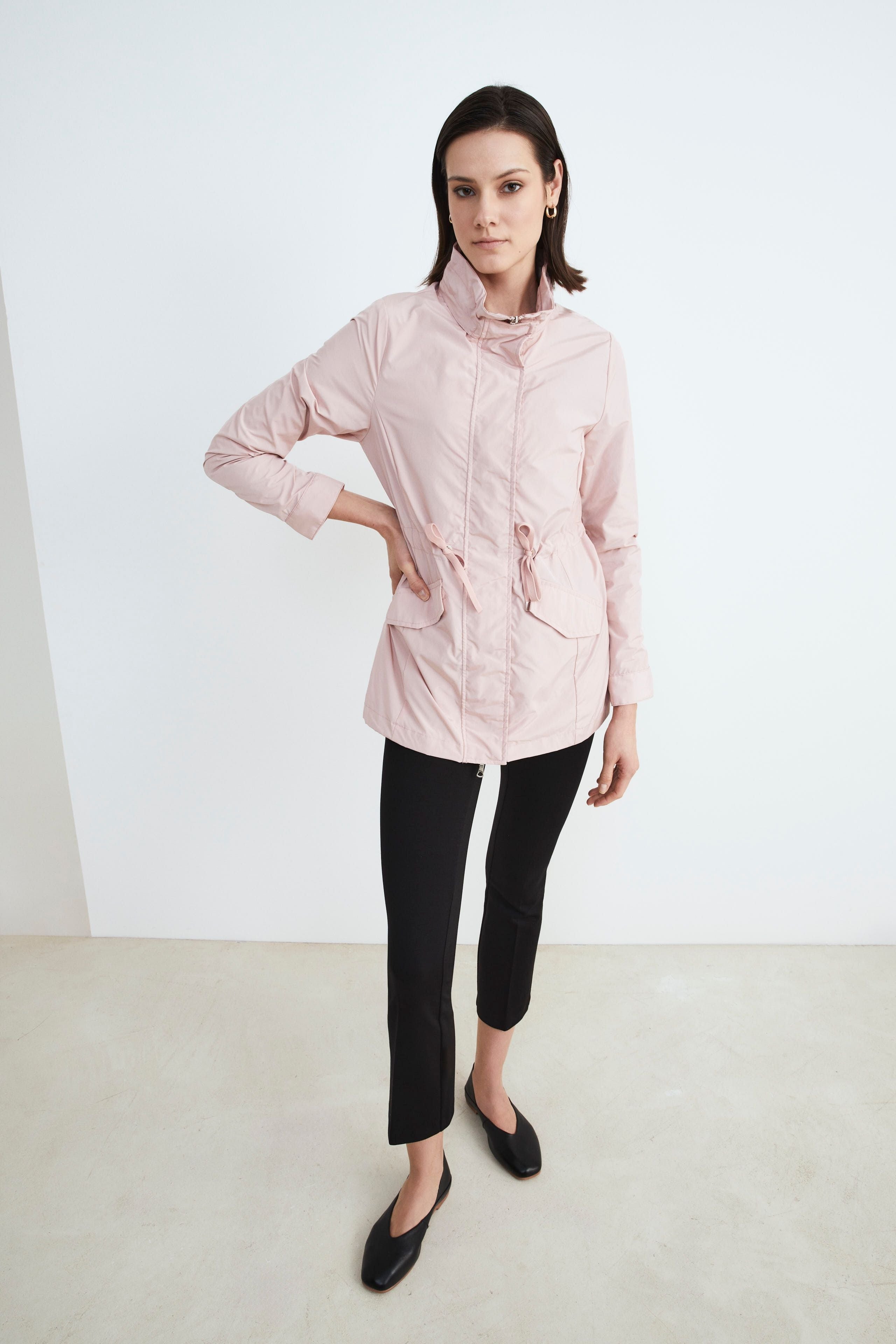 Manteau trench court pour femmes - ROSE