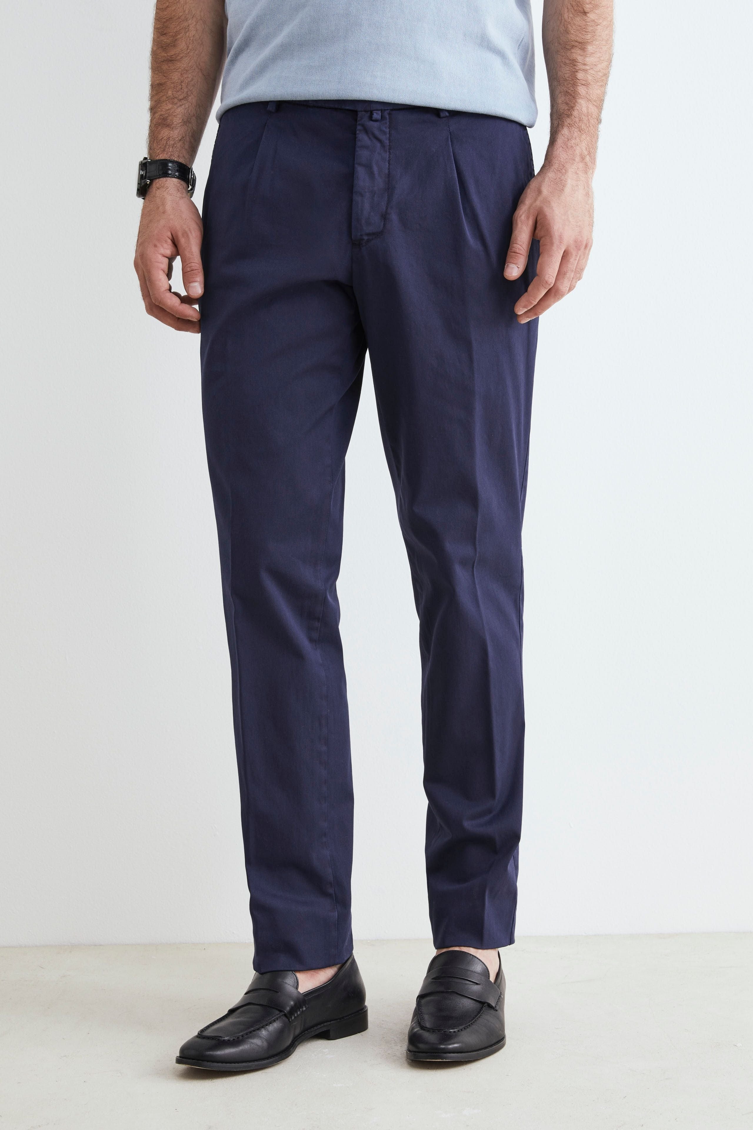 Pantalons classiques pour hommes - Bleu moyen