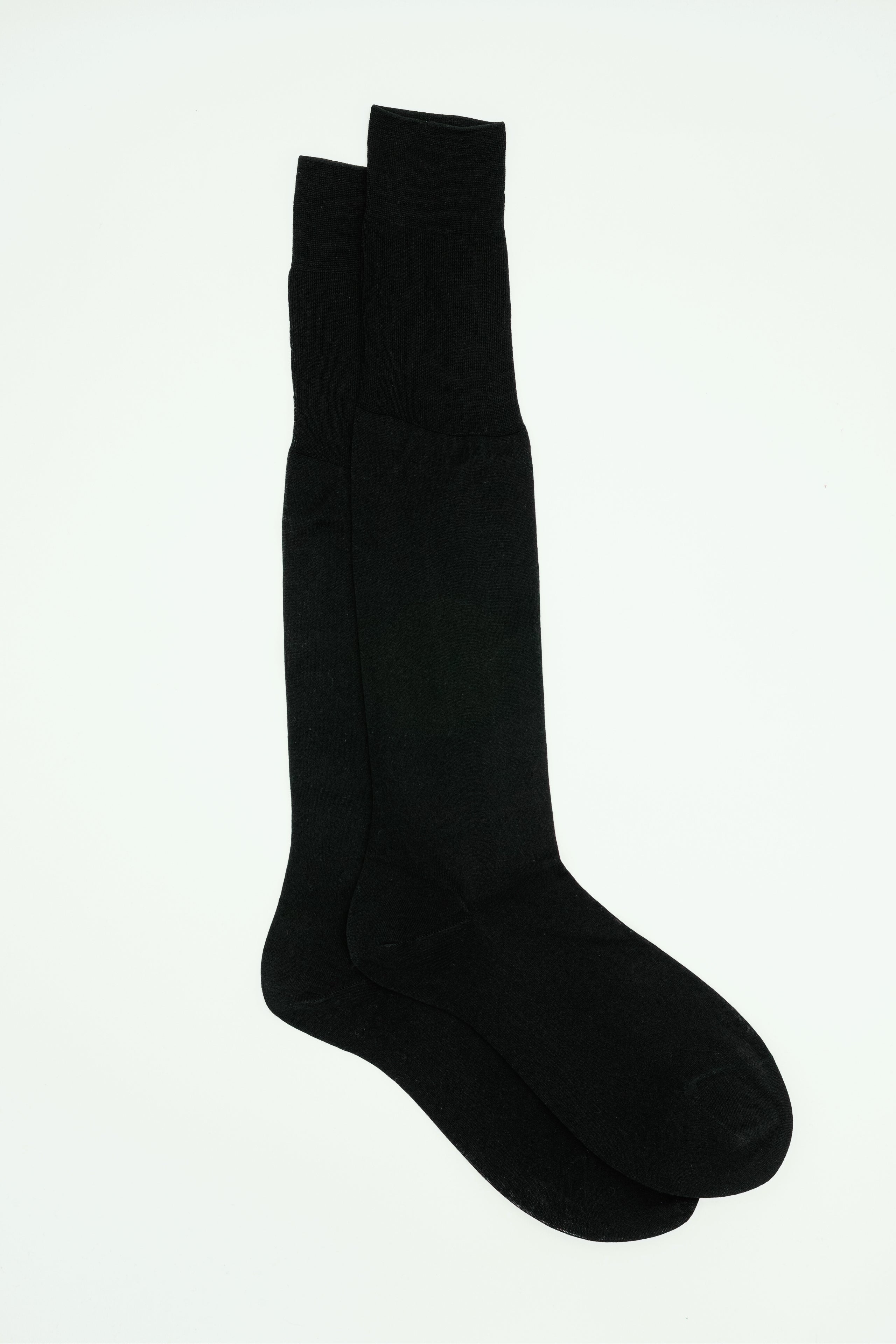 Long Socks in Lisle Cotton - Black