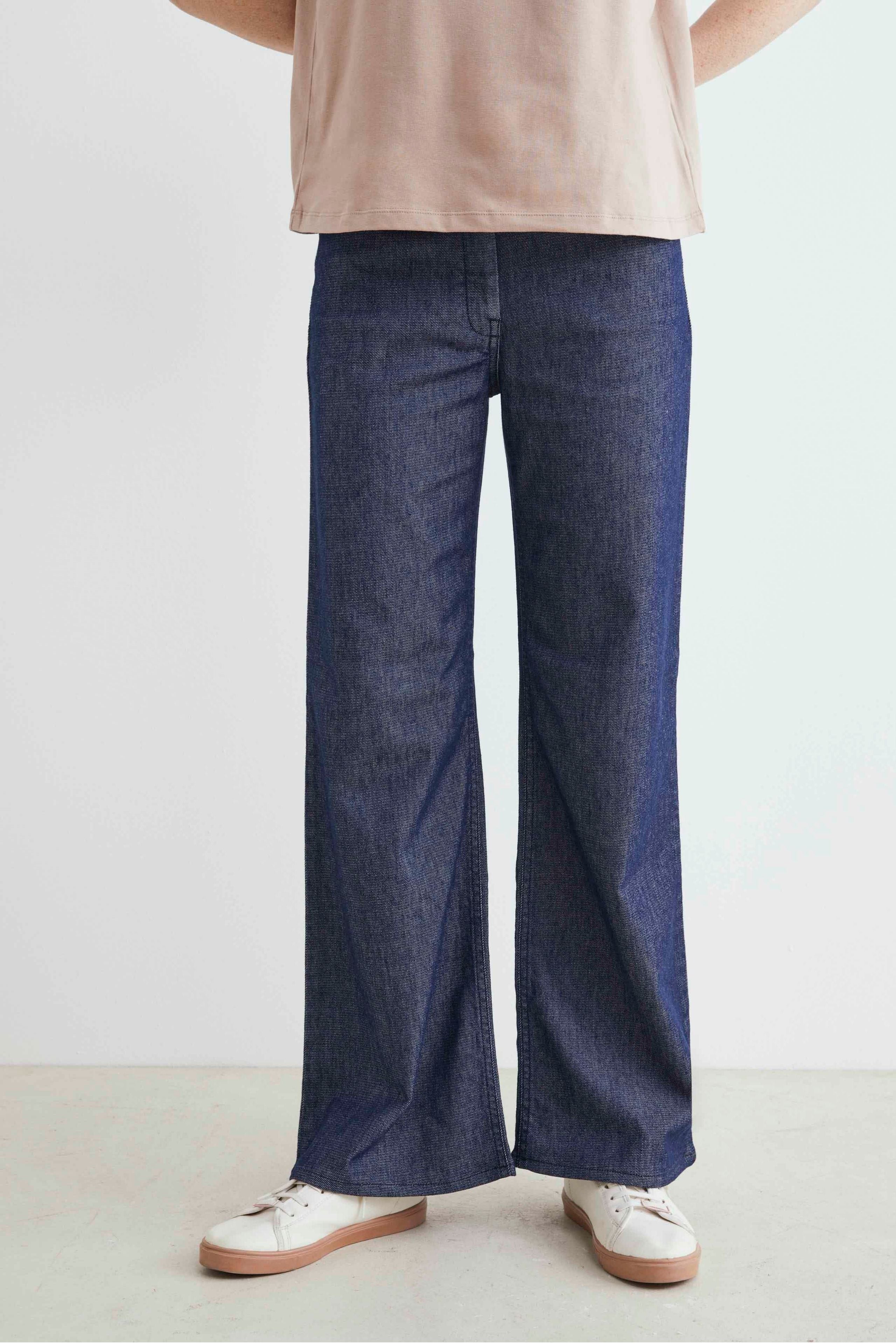 5-Pocket-Palazzo-Jeans - DENIM