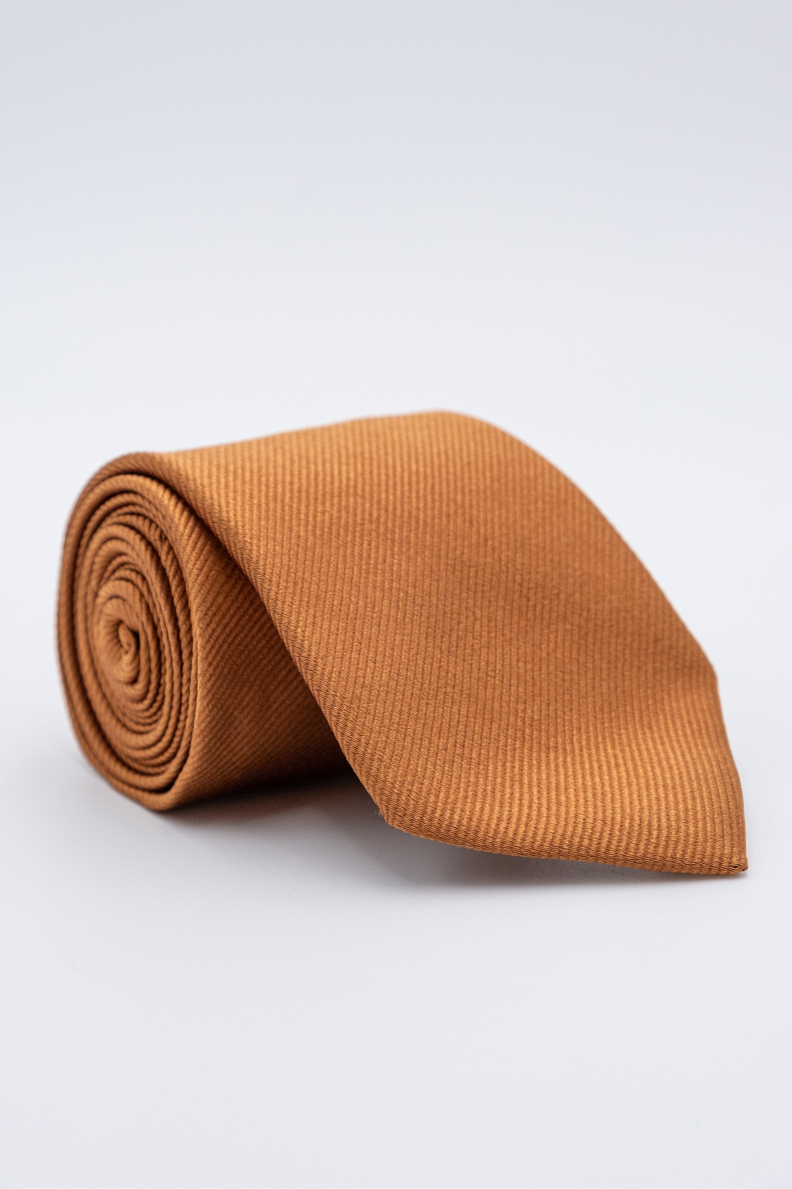 Elegant Silk Tie - Burnt brown