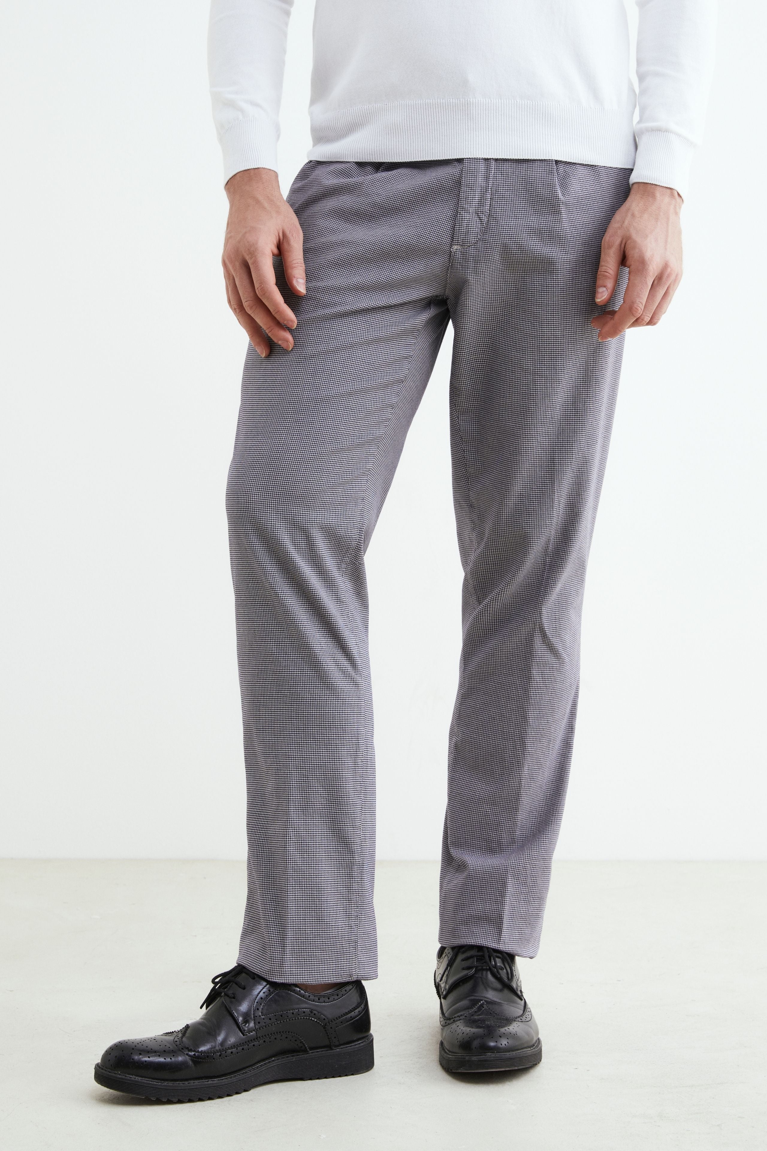 Pantalon en coton à motifs - Brun sable