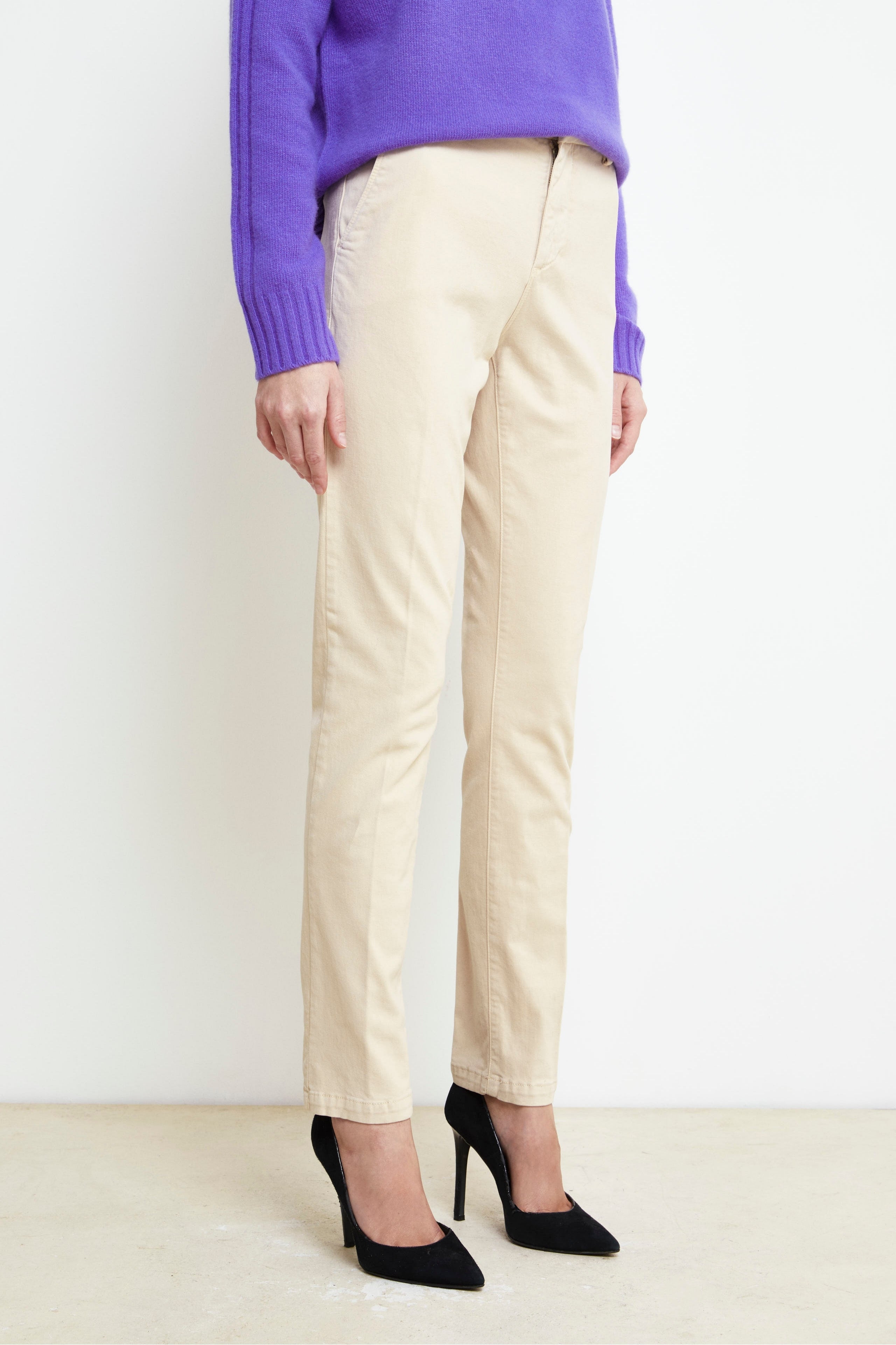 Five-pocket trousers - CREAM