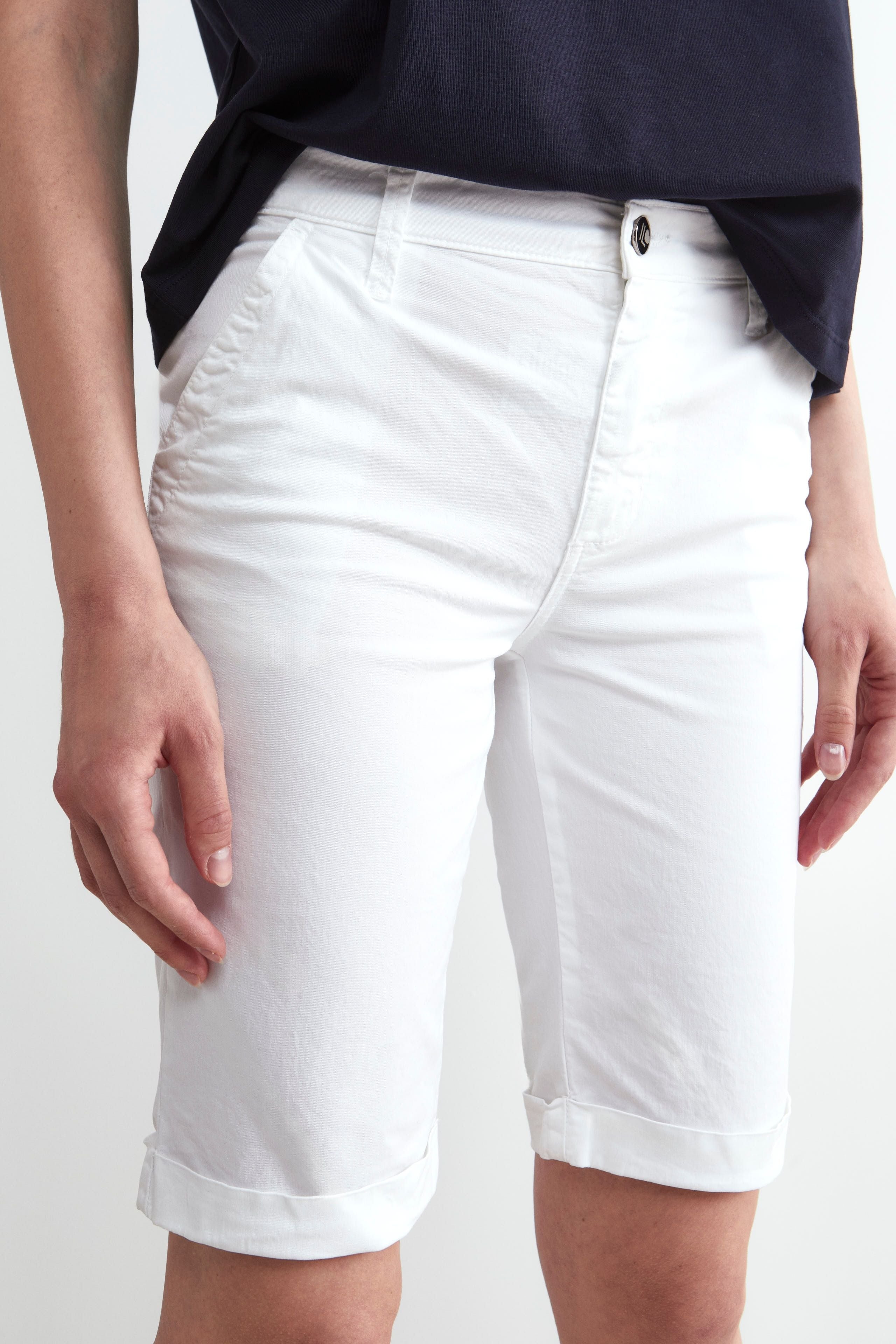 Cotton bermuda shorts - WHITE