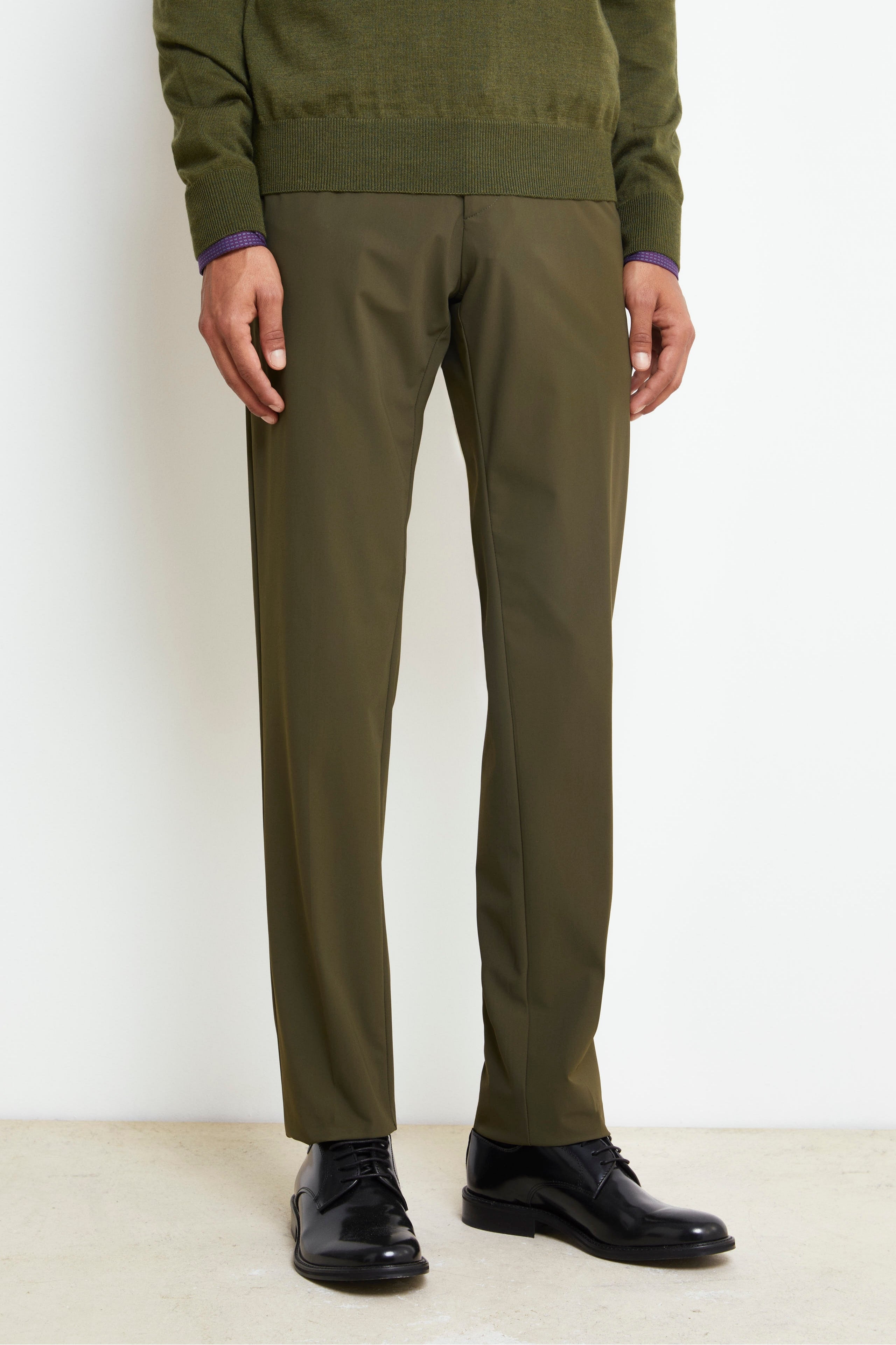 Pantalon slim en jersey - VERT MILITAIRE