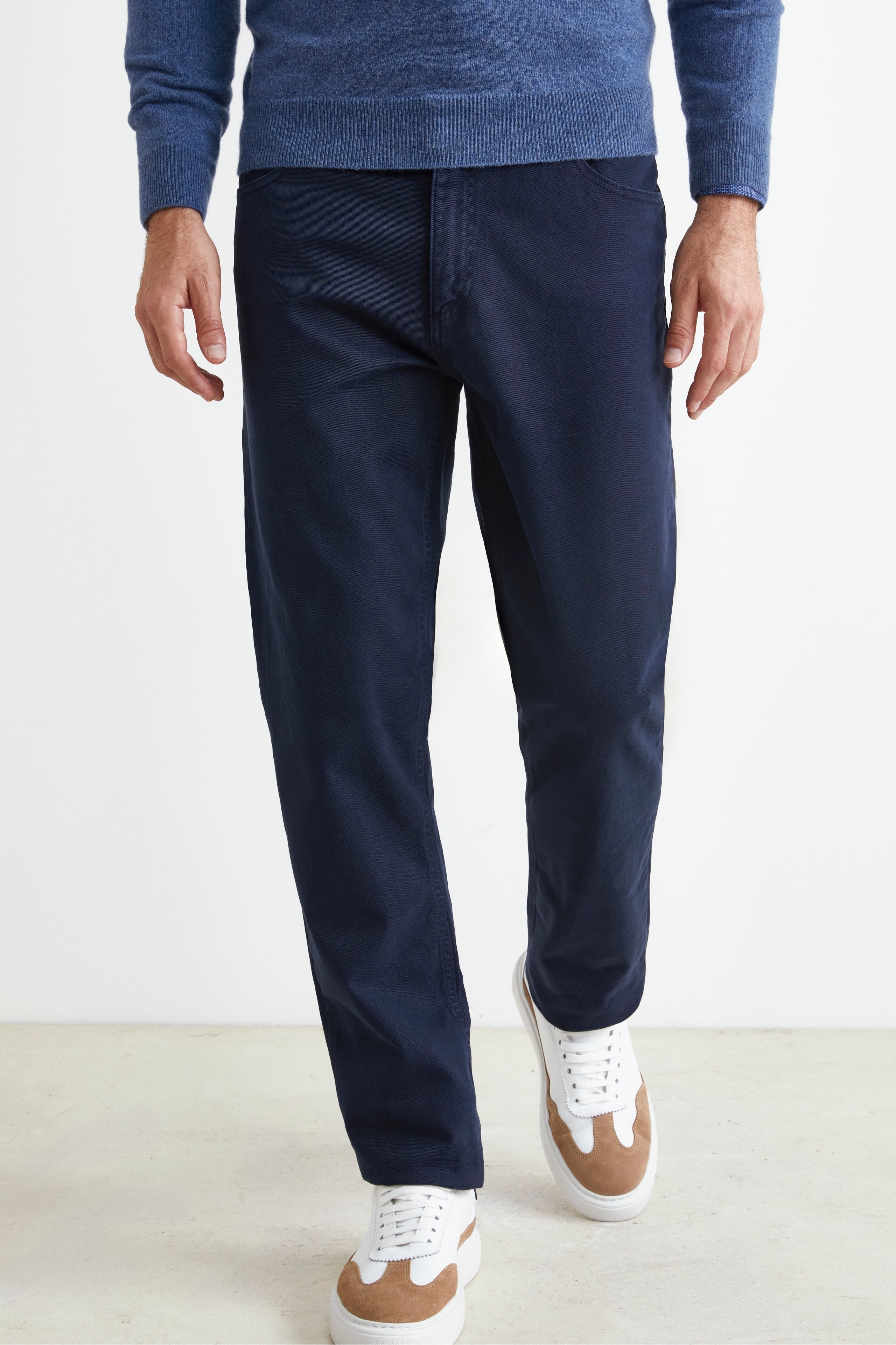 Regular Fit Five-Pocket Pants - BLUE