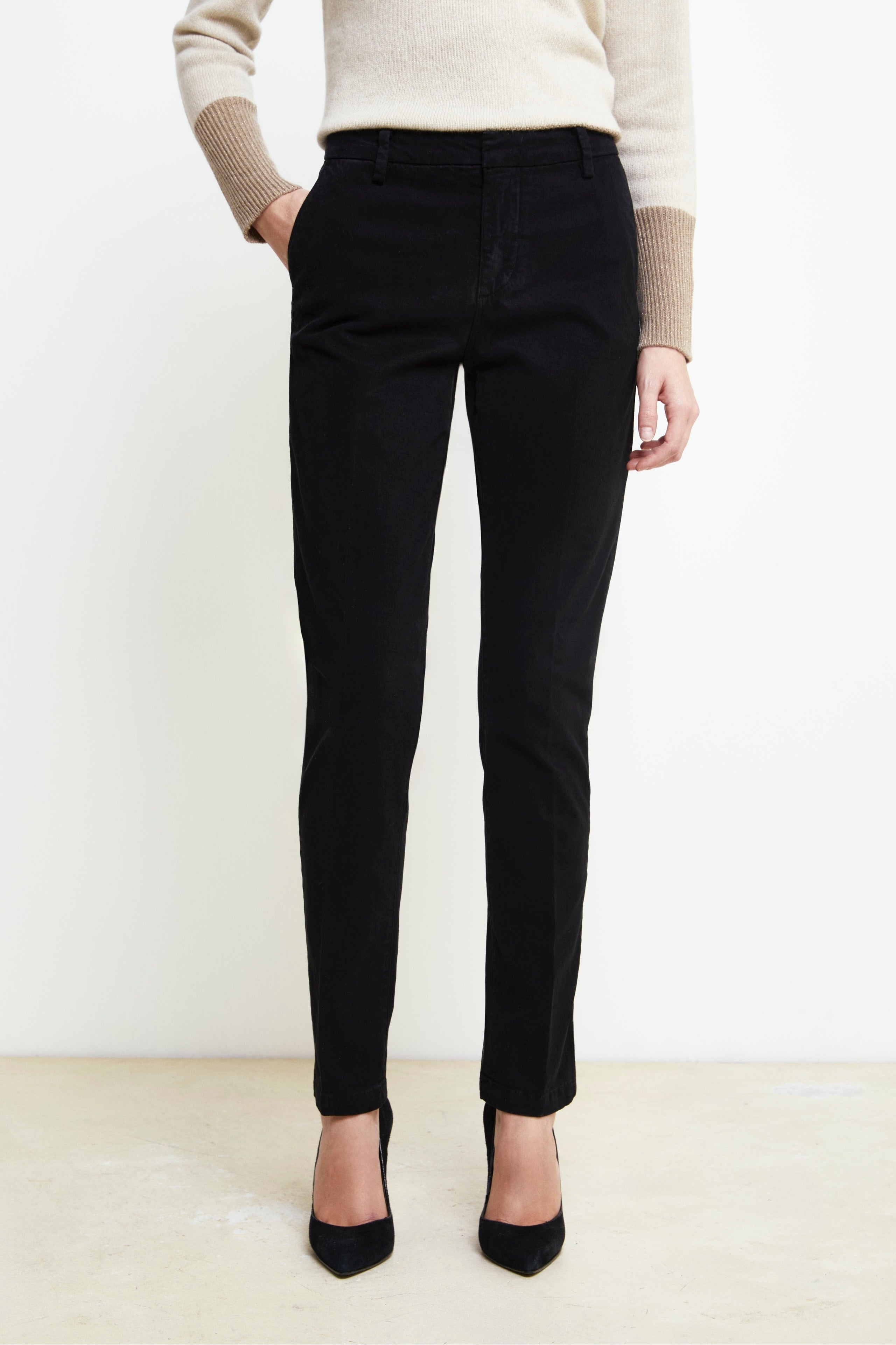 Five-pocket trousers - BLACK