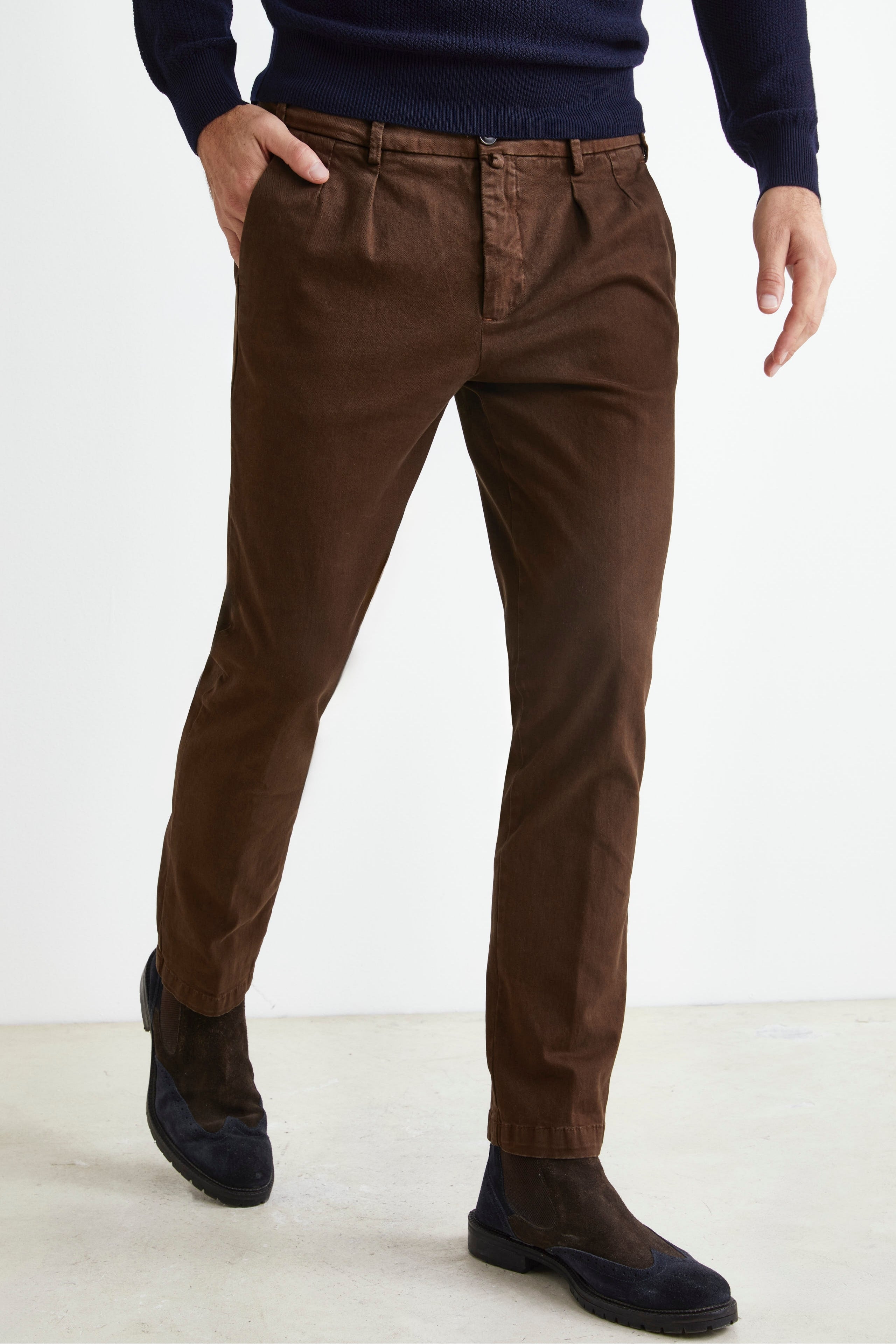 Stretch Slim Fit Pants - Cacao brown