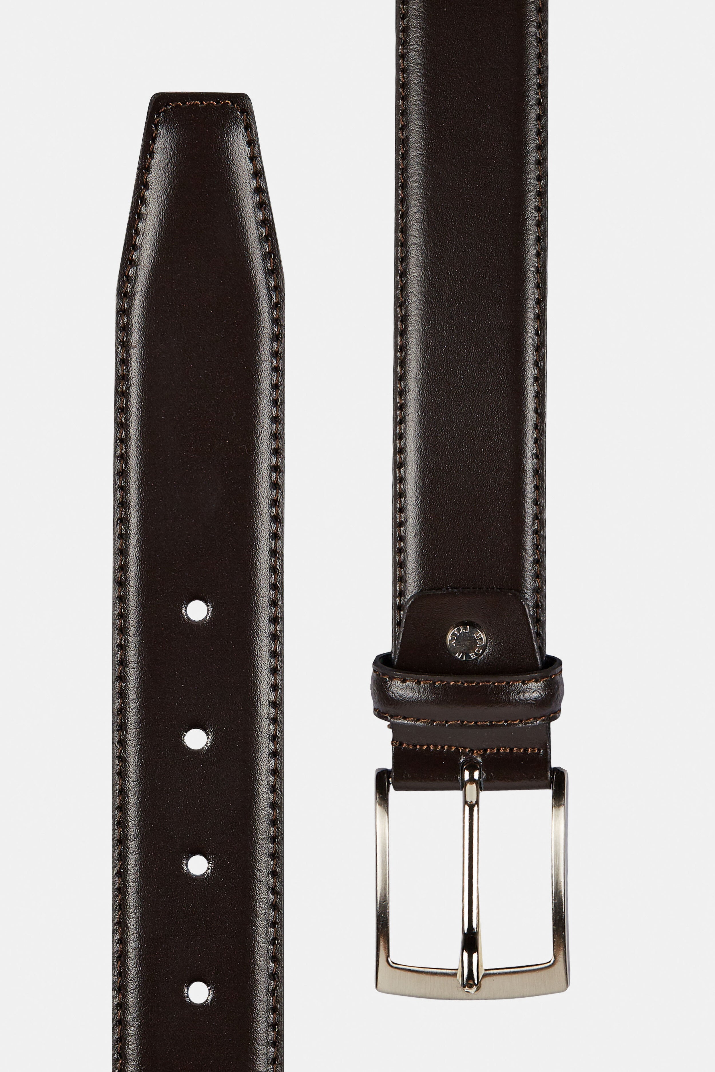 Ceinture en cuir pour hommes - Marron foncé