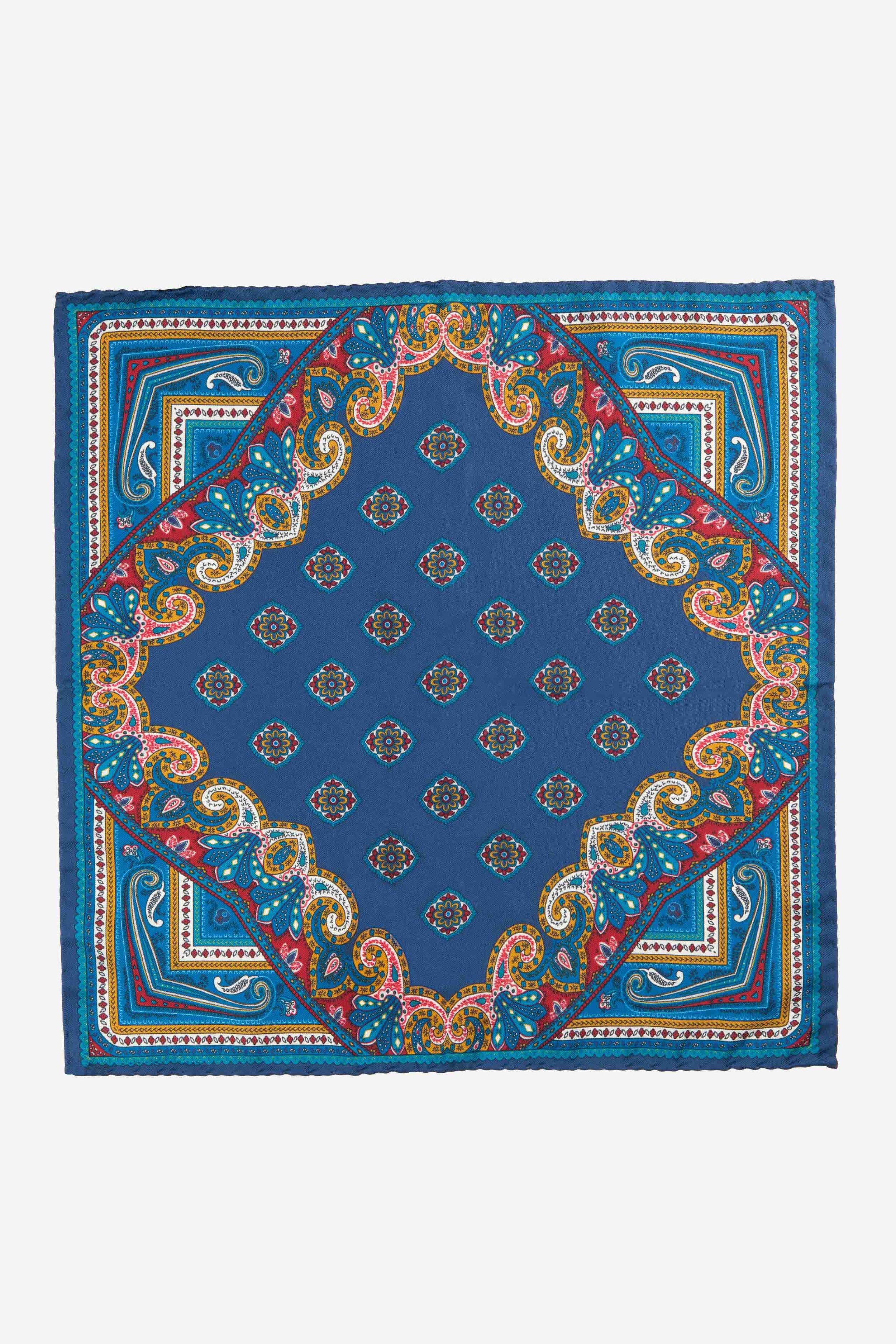 Pochette à motifs géométriques - Motif bleu