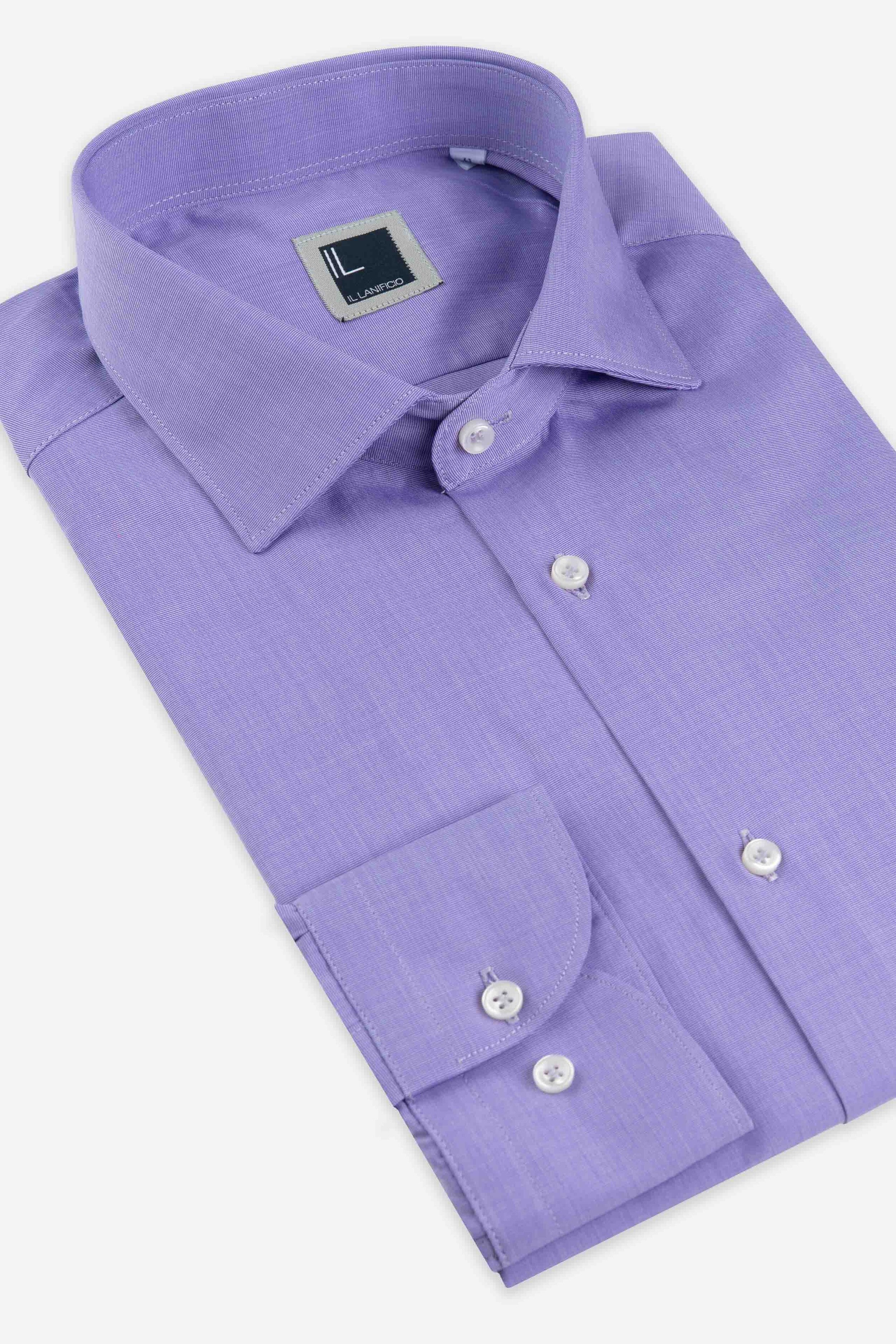 Chemise en coton violet - Pourpre