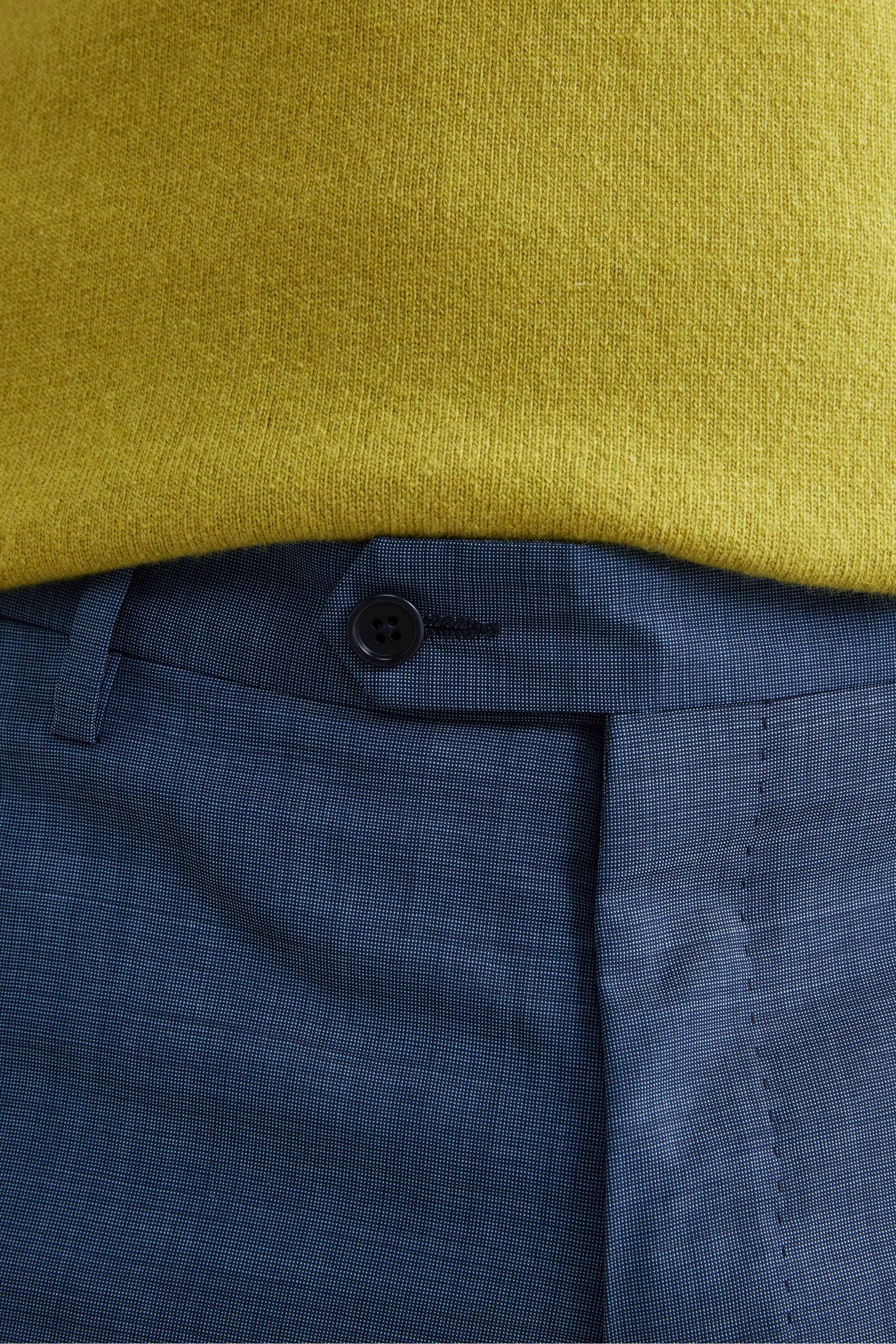 Slim Fit Pants in Wool - Air force blue