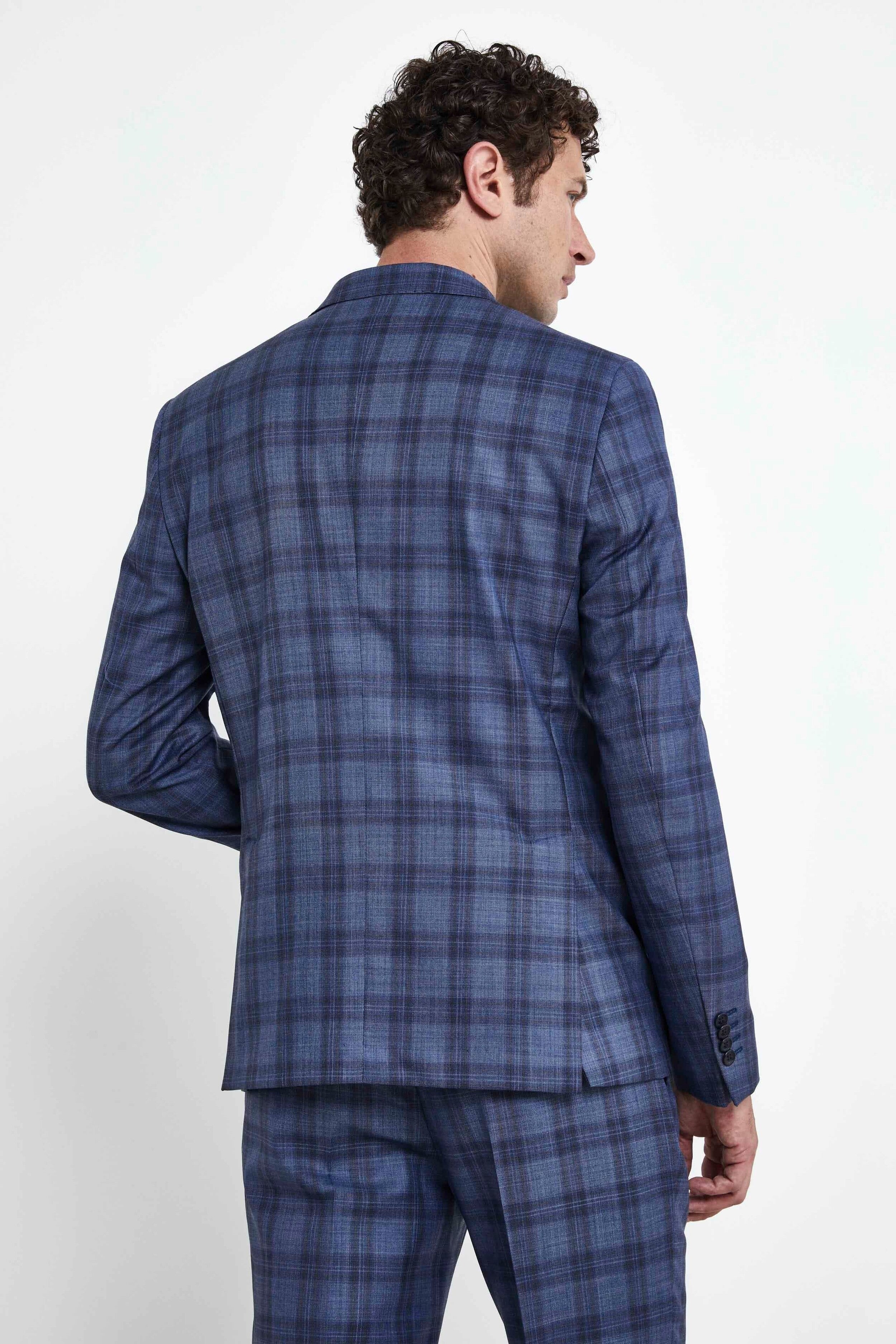 Slim fit plaid suit - AVIATOR CHECKS