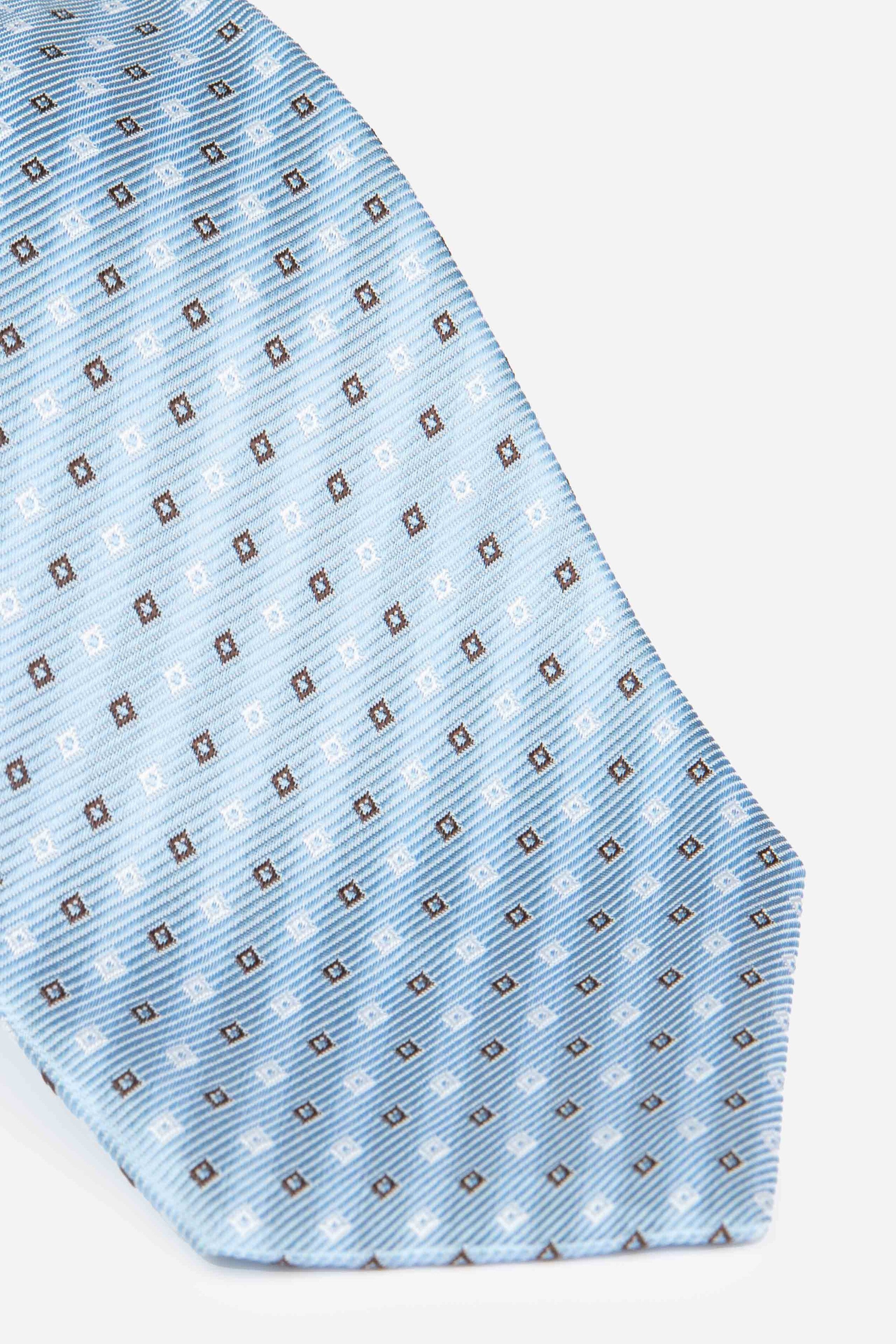 Light blue micro patterned tie - LIGHT BLUE MICROEFFECT