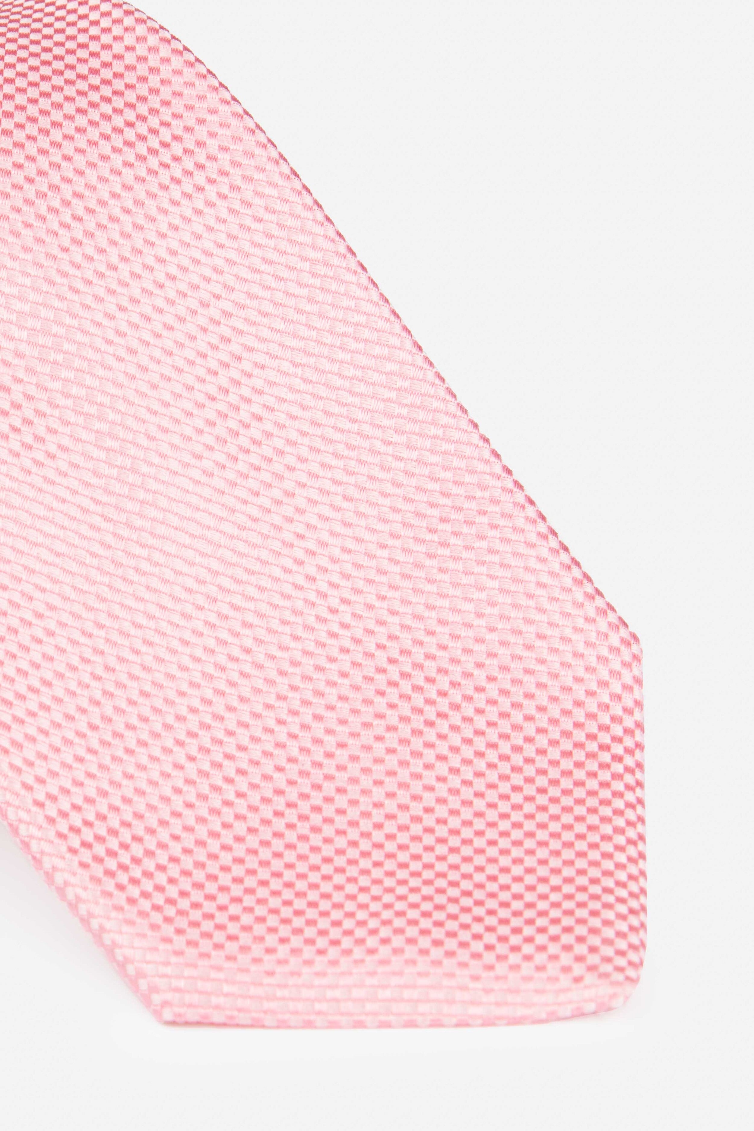 Micro-patterned silk tie - PINK