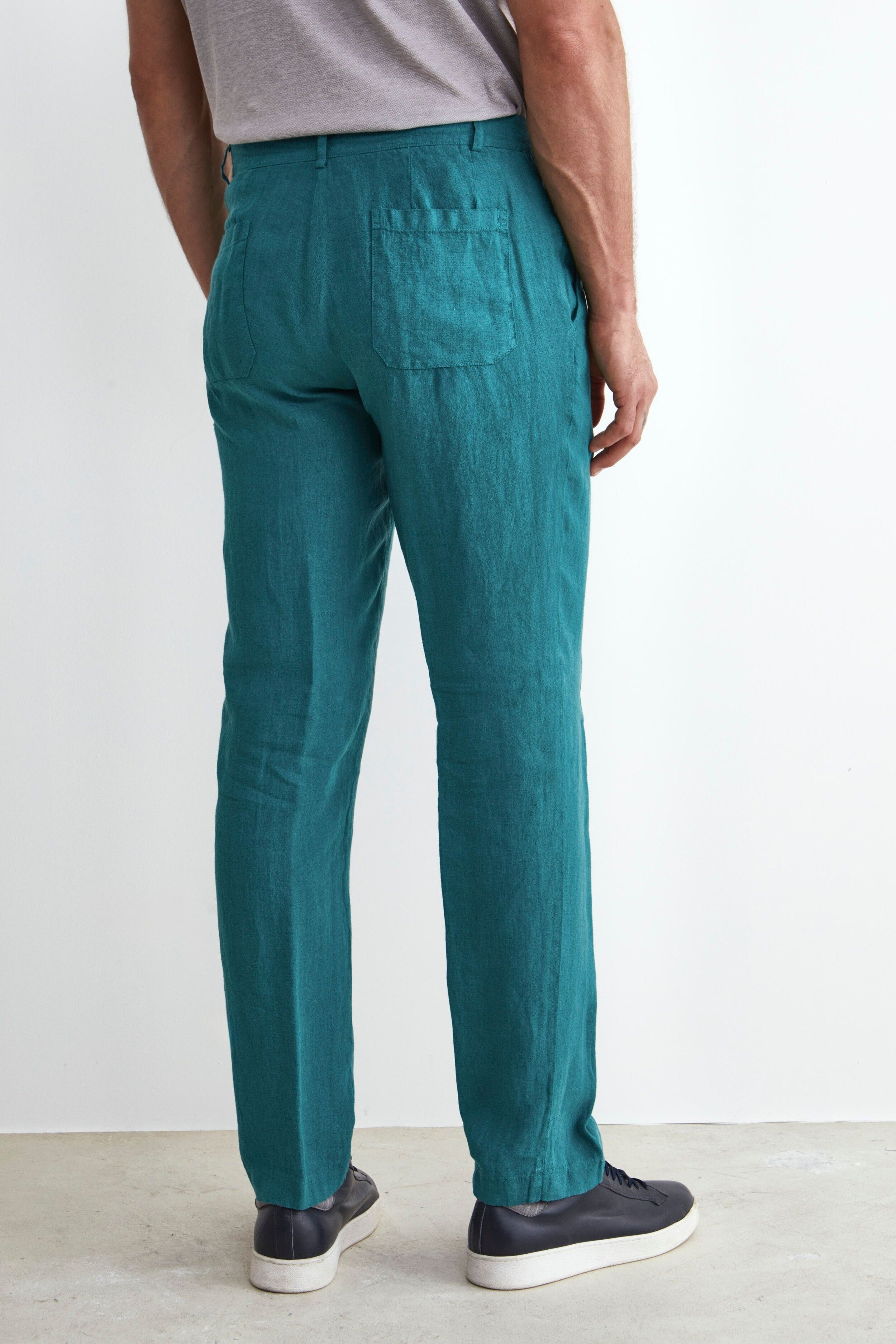 Linen Trousers - GREEN