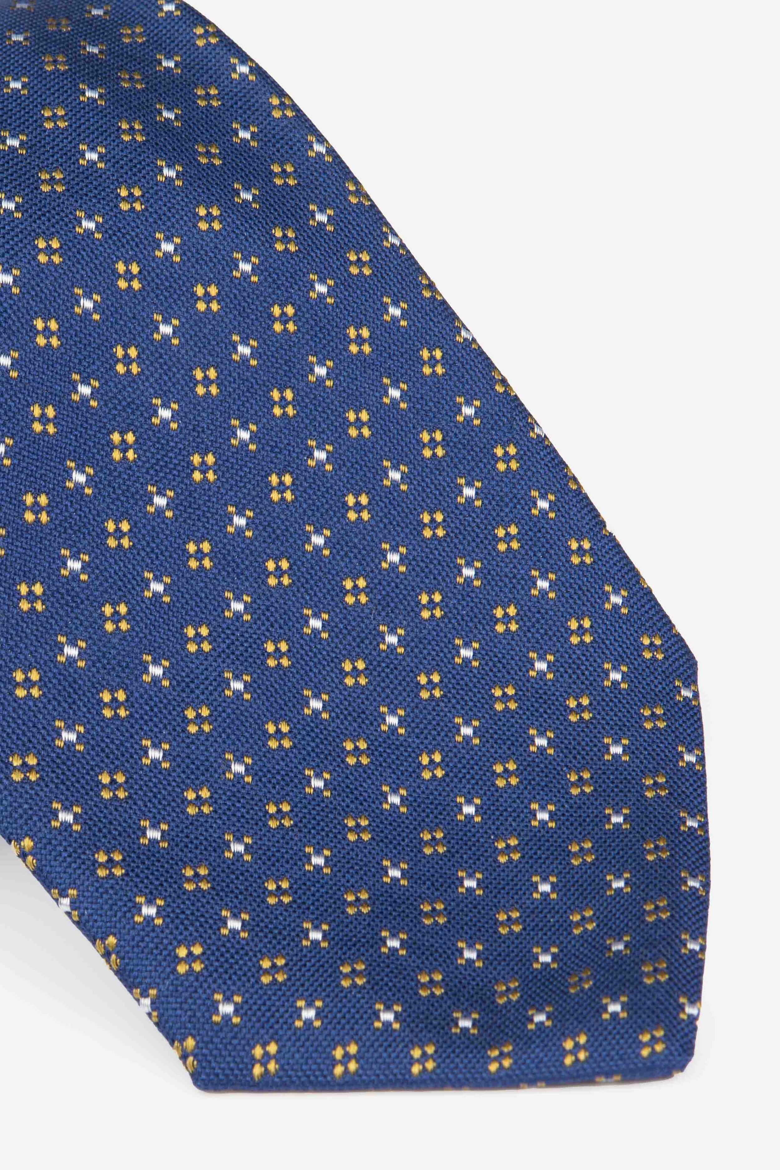 Diamond micro-patterned tie - Blue pattern