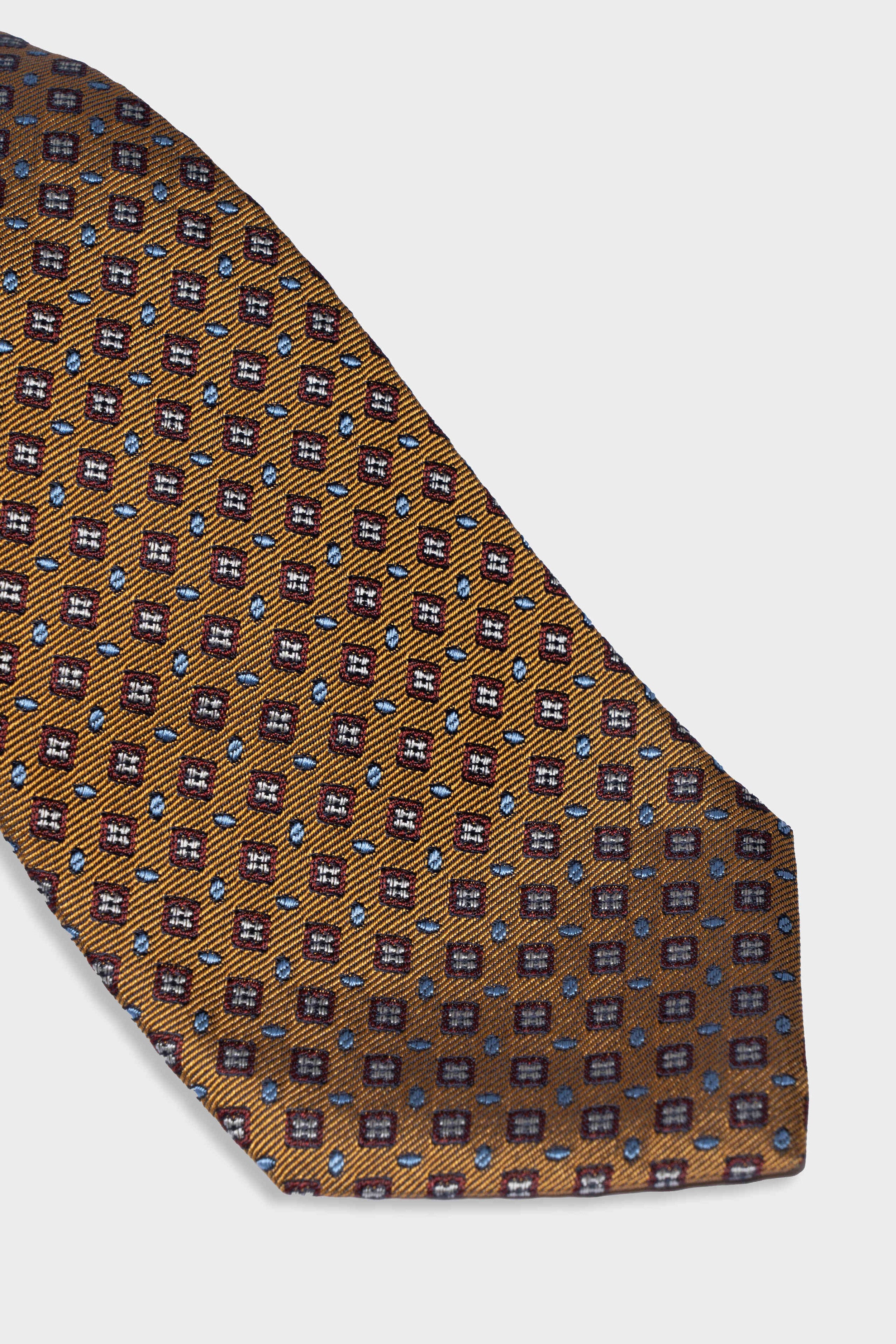 Tie in silk for man - BRICK PATTERN