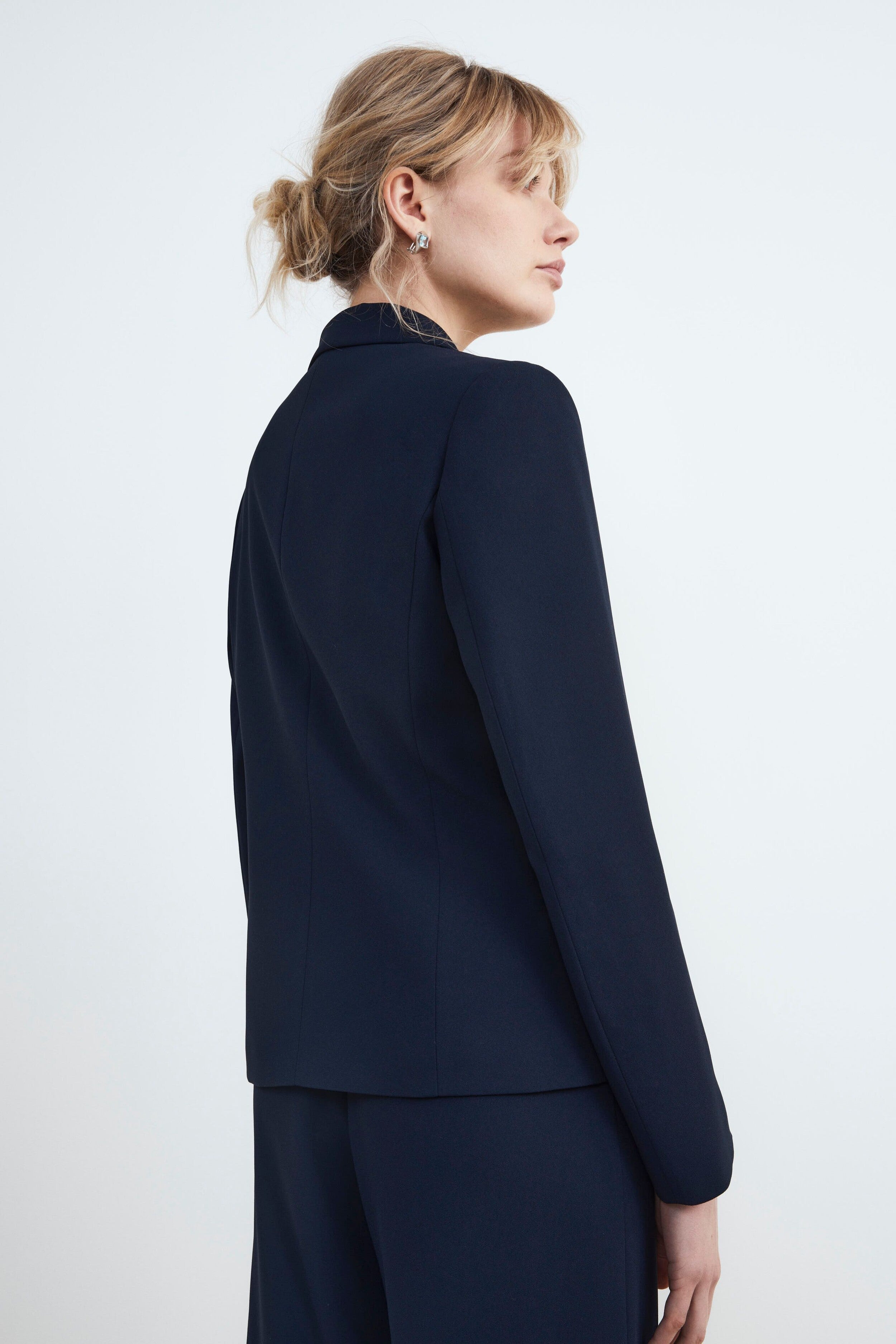 Eleganter doppelreihiger Blazer - BLAU