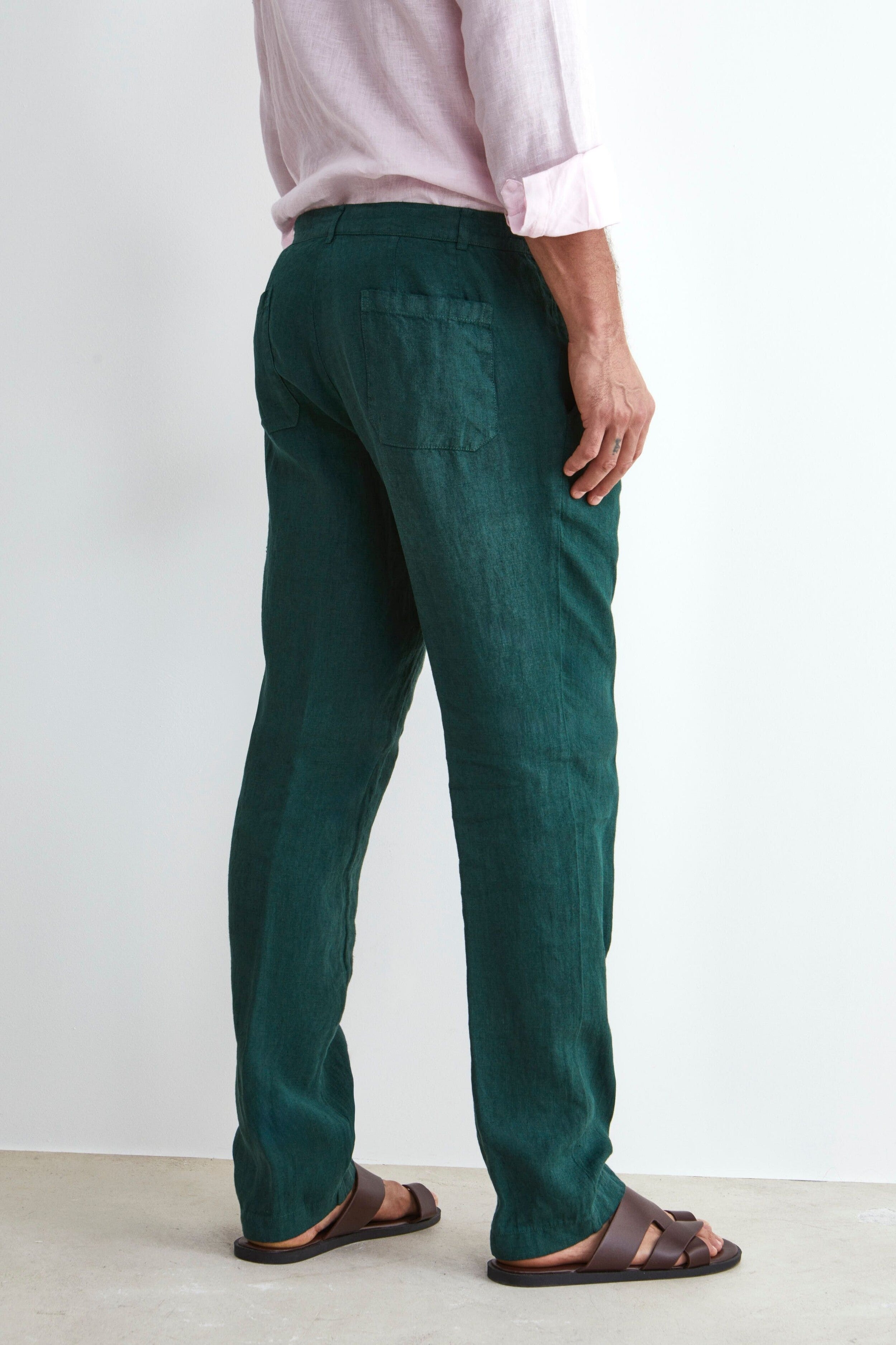 Linen Trousers - Green