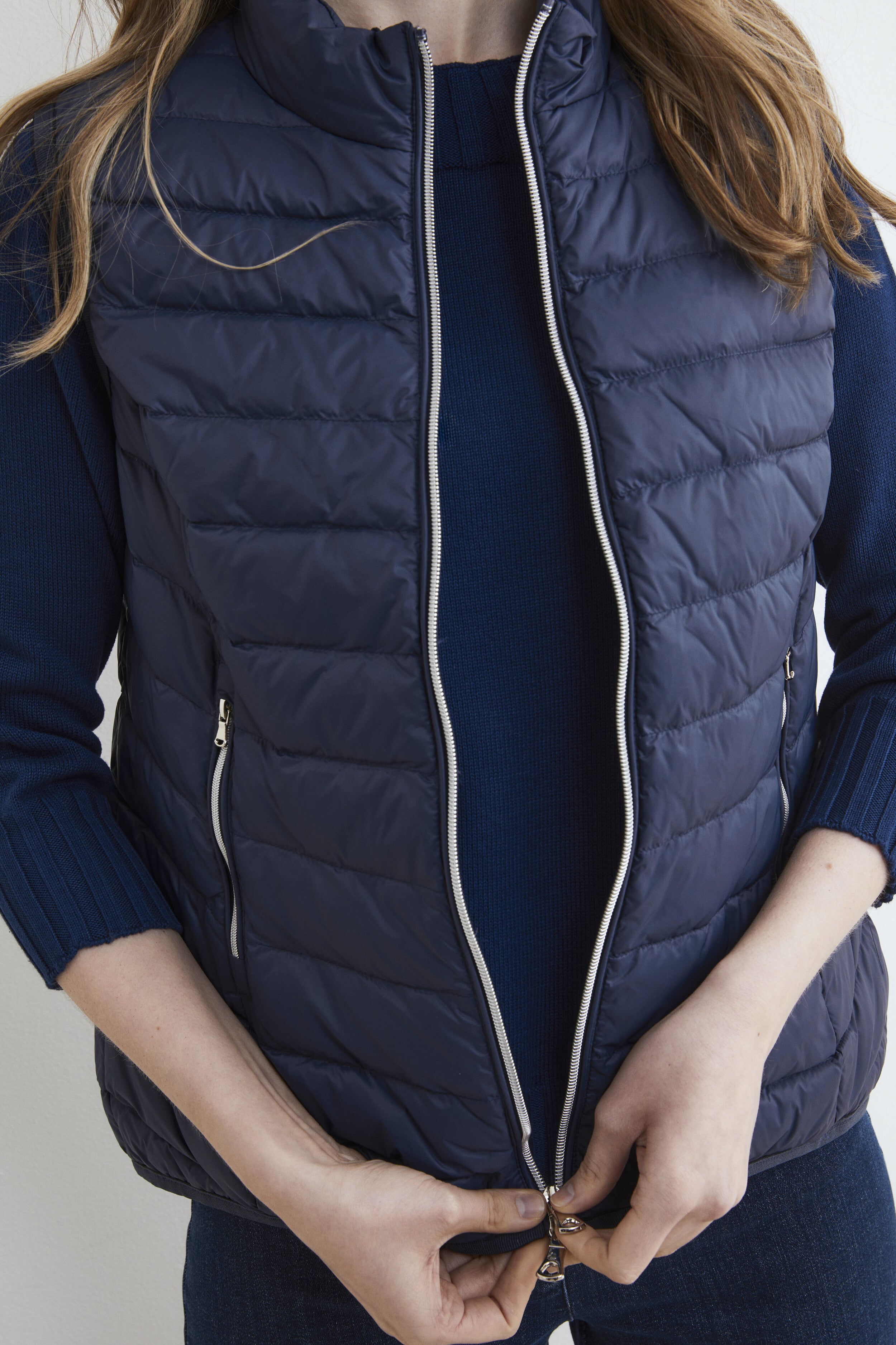 Women’s down vest - Navy blue