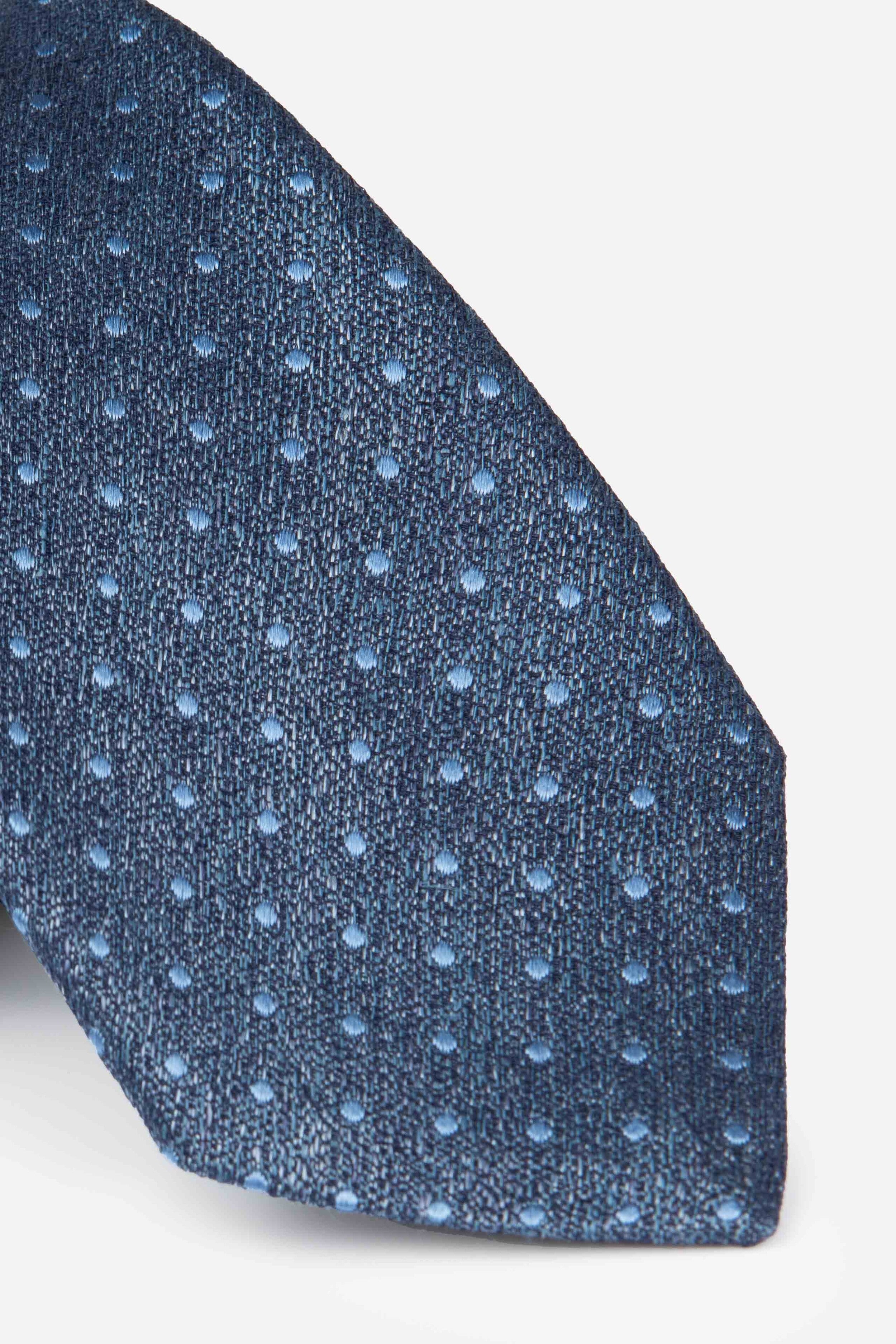 Blaue Polka Dot Krawatte - Blaues Pois