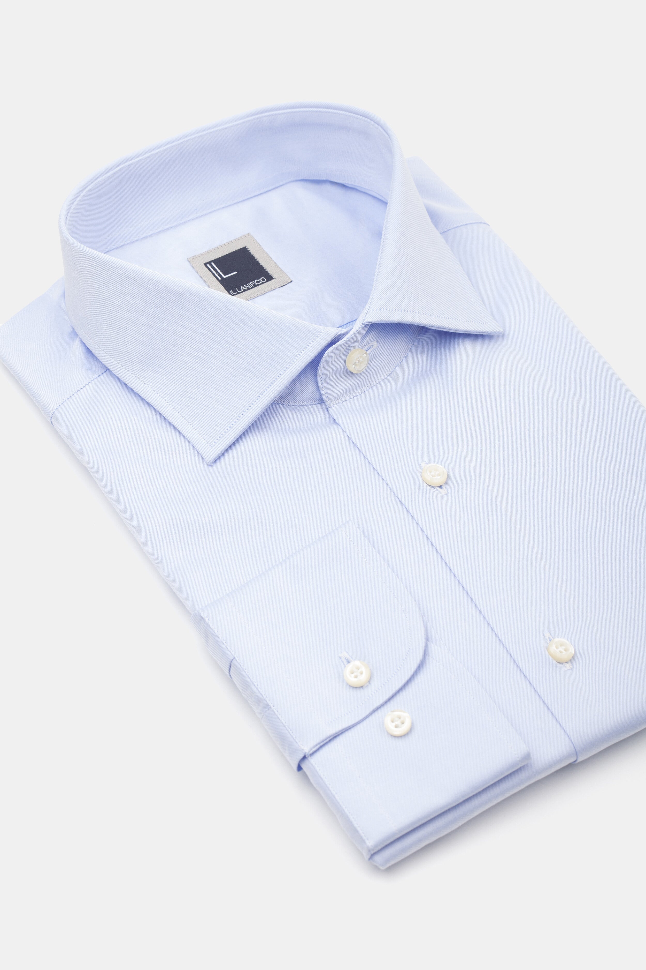 Twill cotton shirt - Light blue