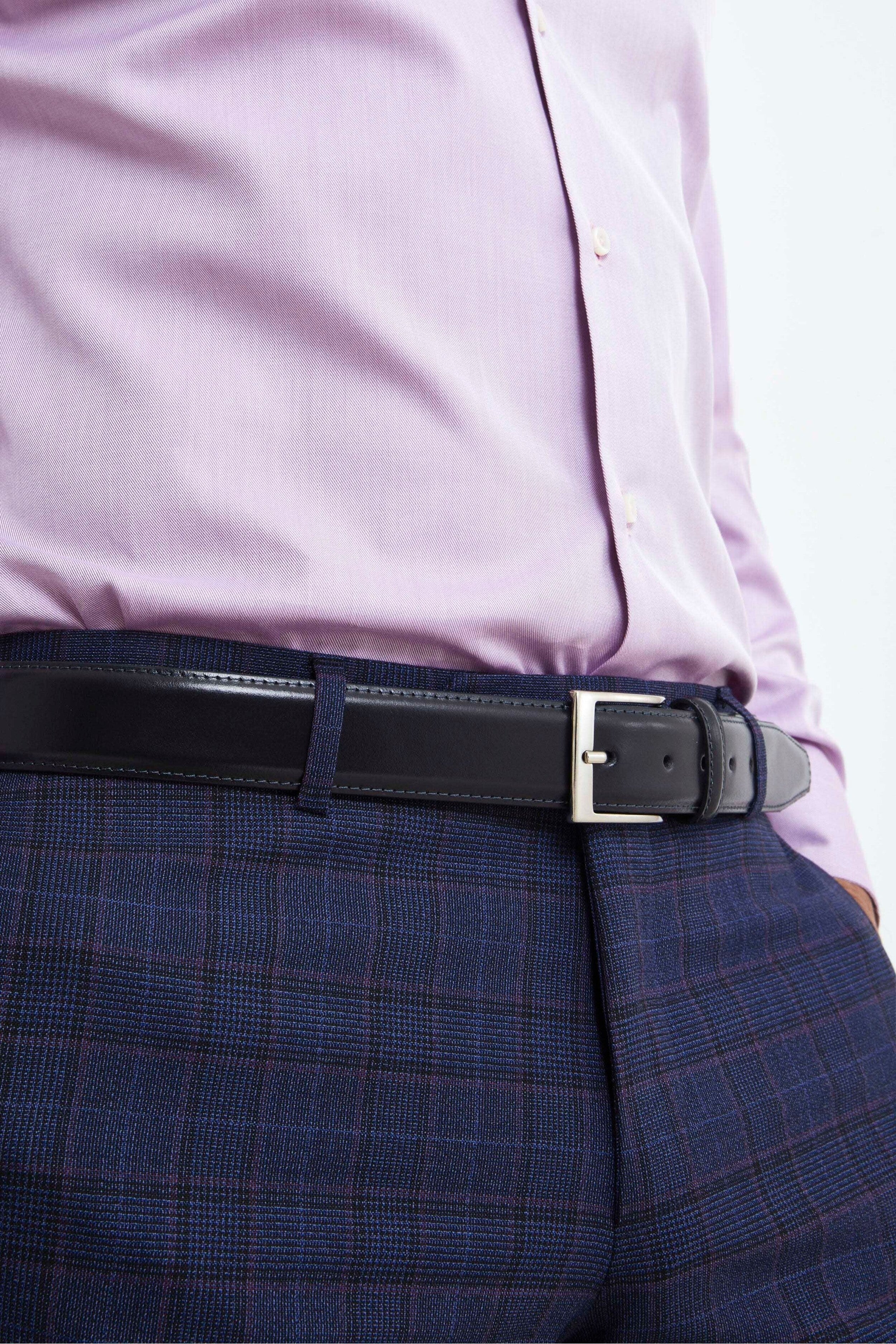 Ceinture en cuir pour hommes - BLEU