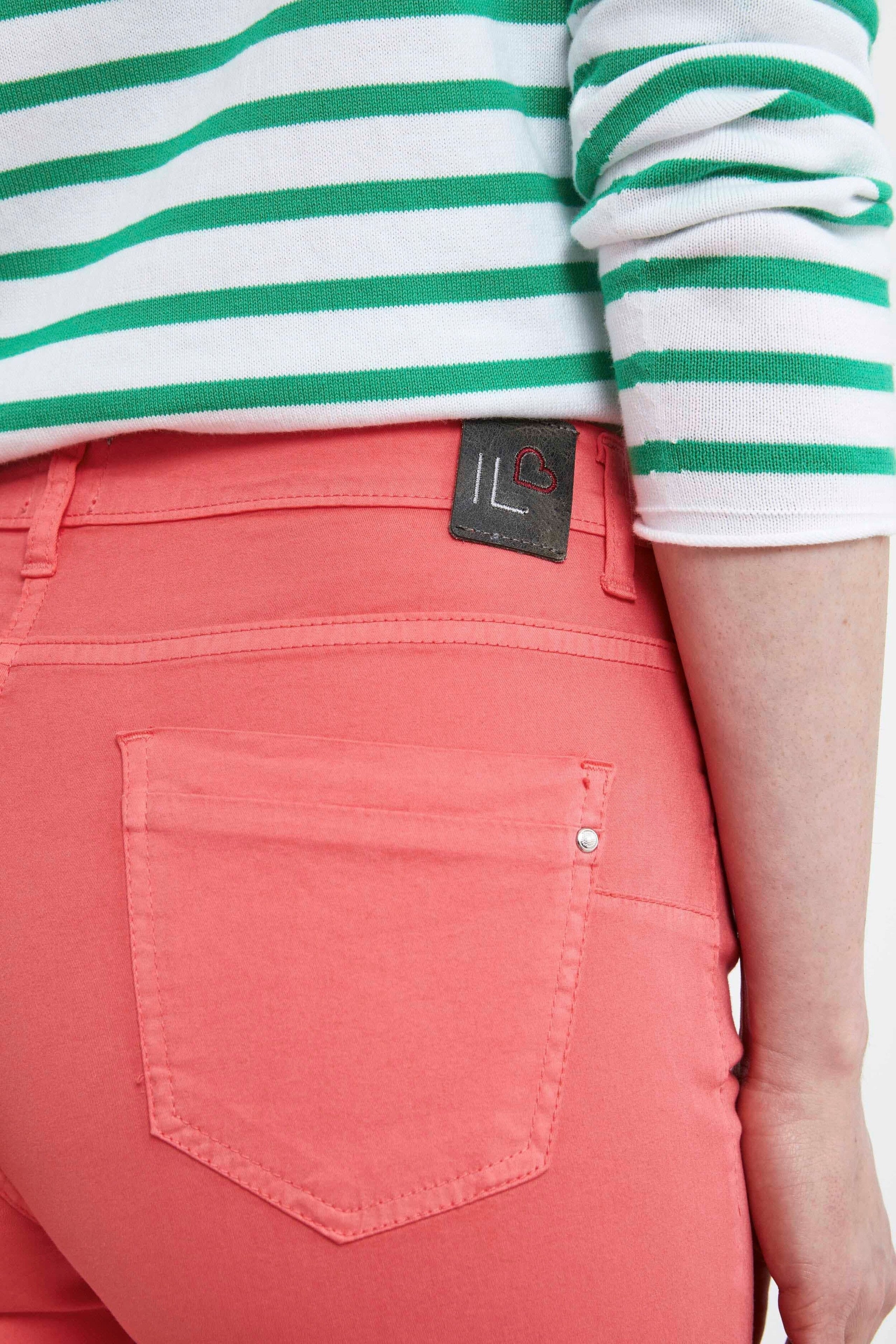 Five Pocket Slim Trousers - CORAL