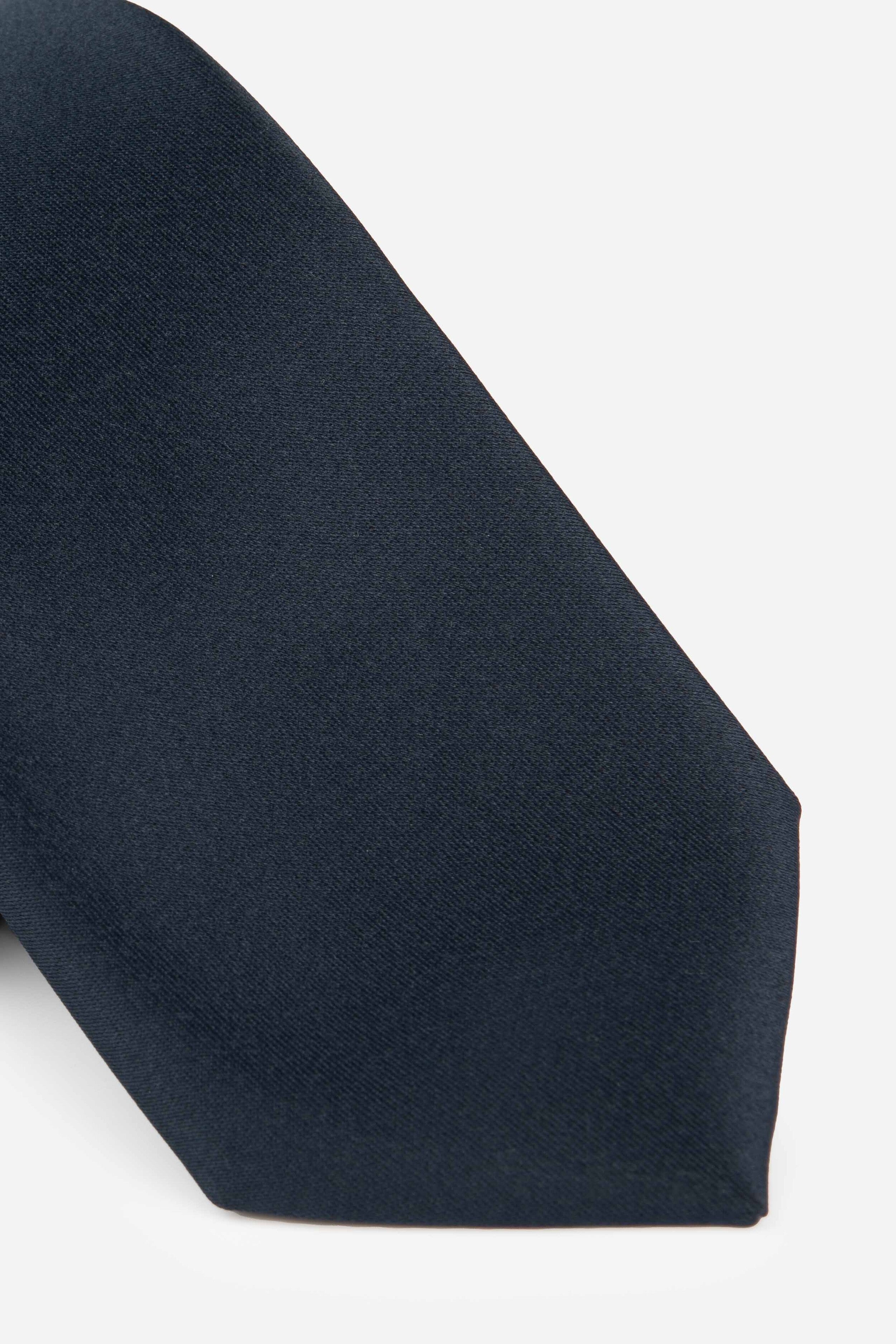 Blue silk satin tie - BLUE