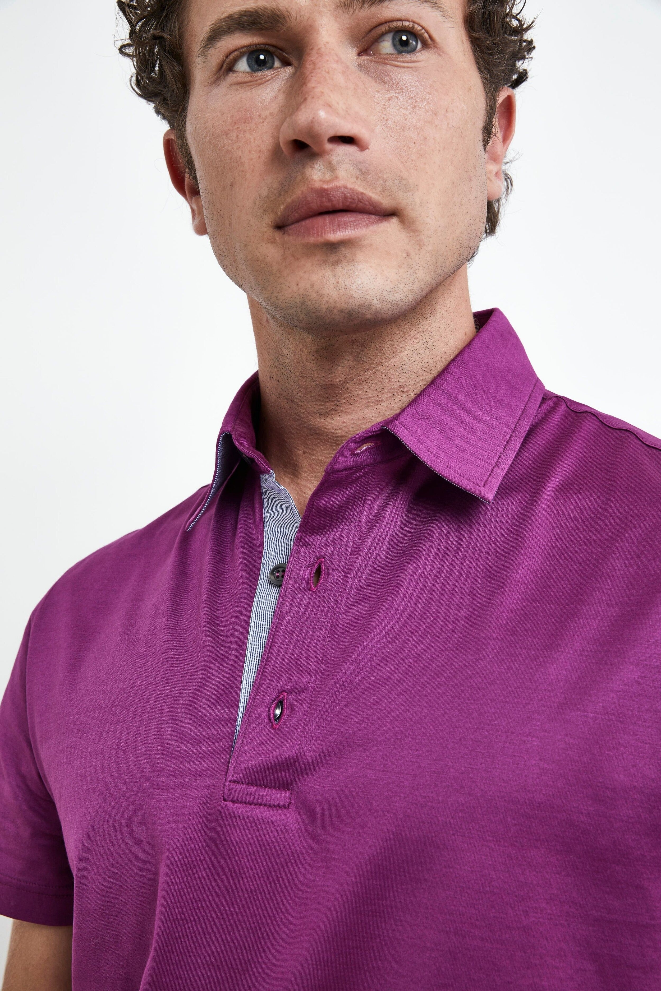 Jersey polo shirt - Burgundy