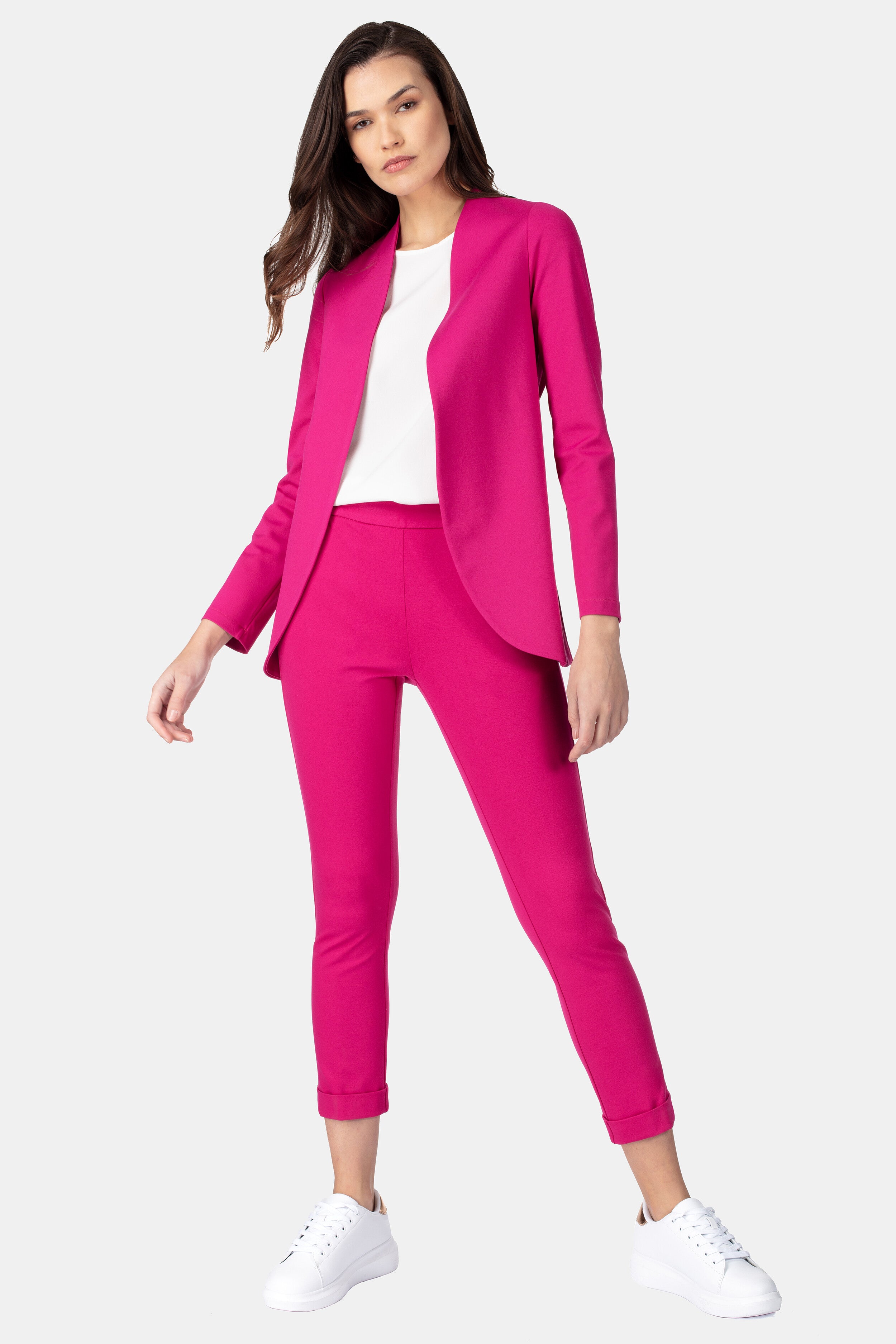 Stretch jersey trousers - Fuchsia