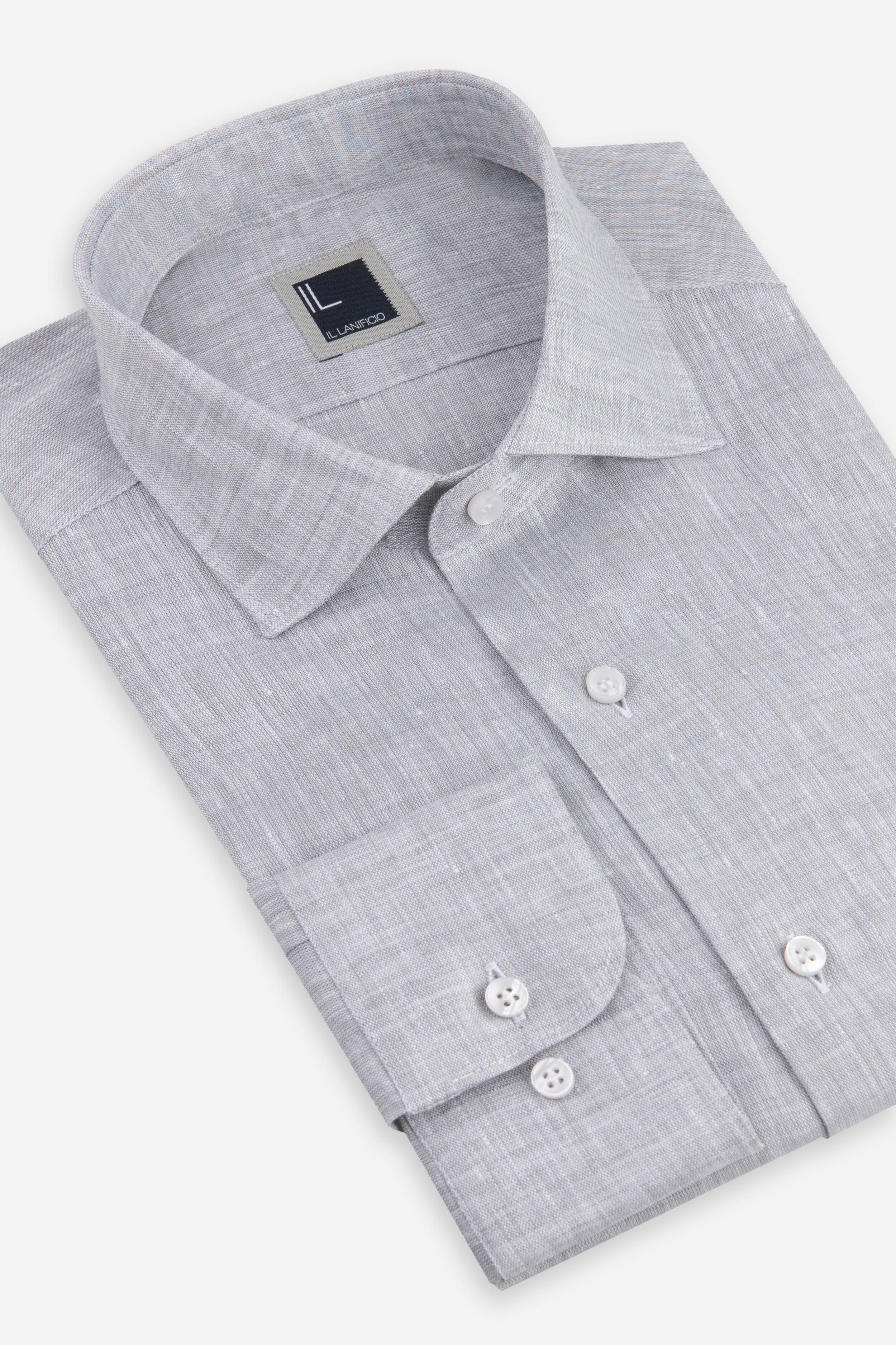 Chemise en lin pour homme - GRIS