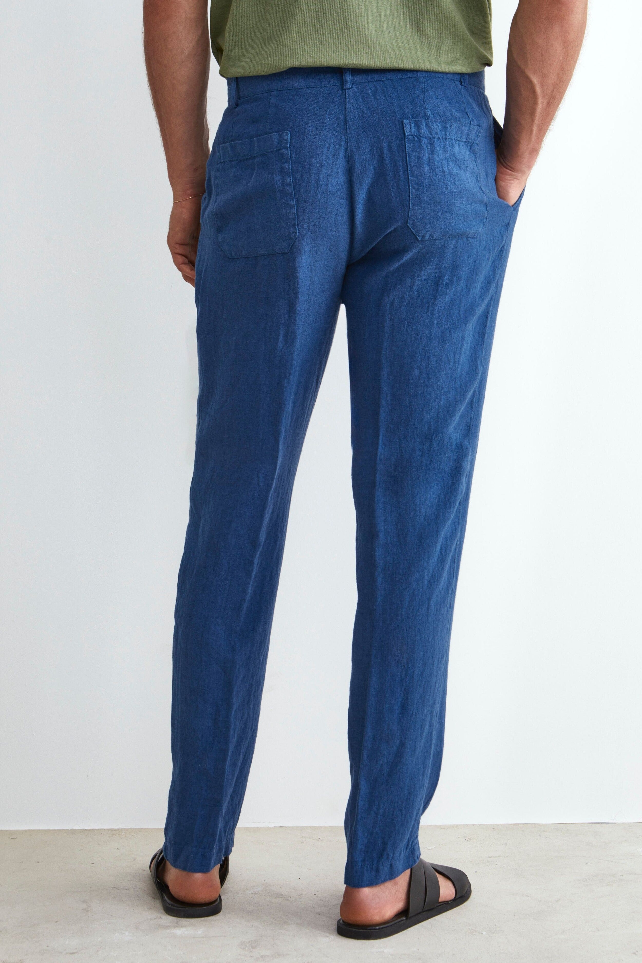 Linen Trousers - Light blue