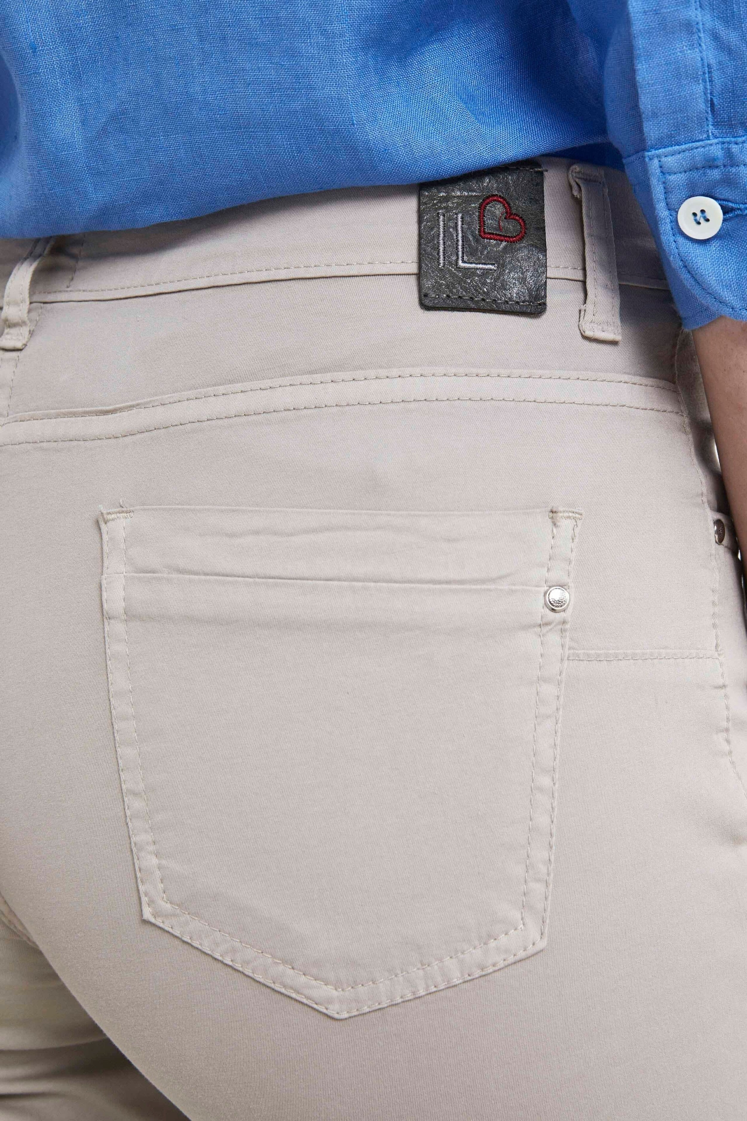 Pantalon slim à 5 poches - BEIGE