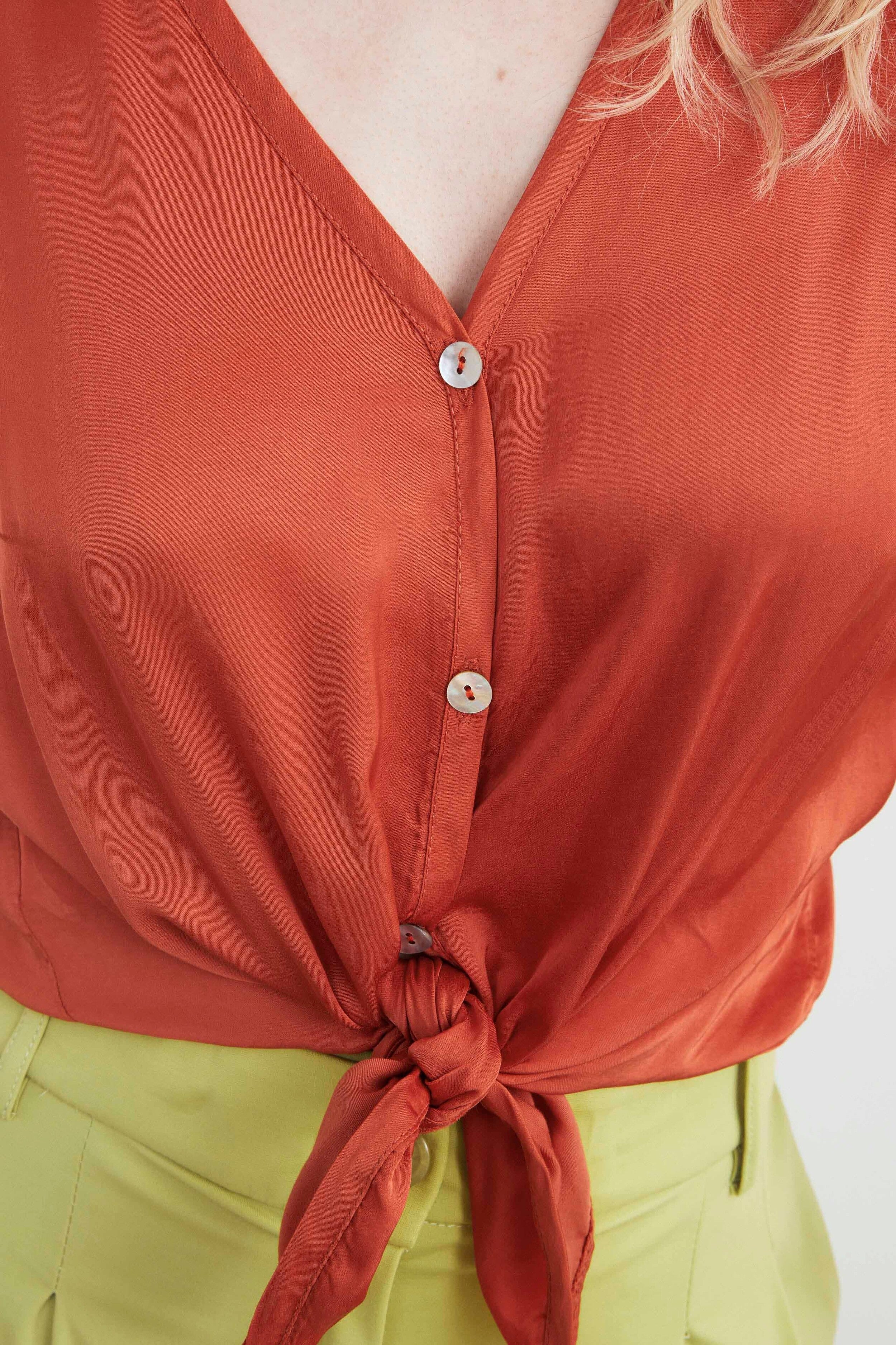 Chemise courte pour femmes - Orange