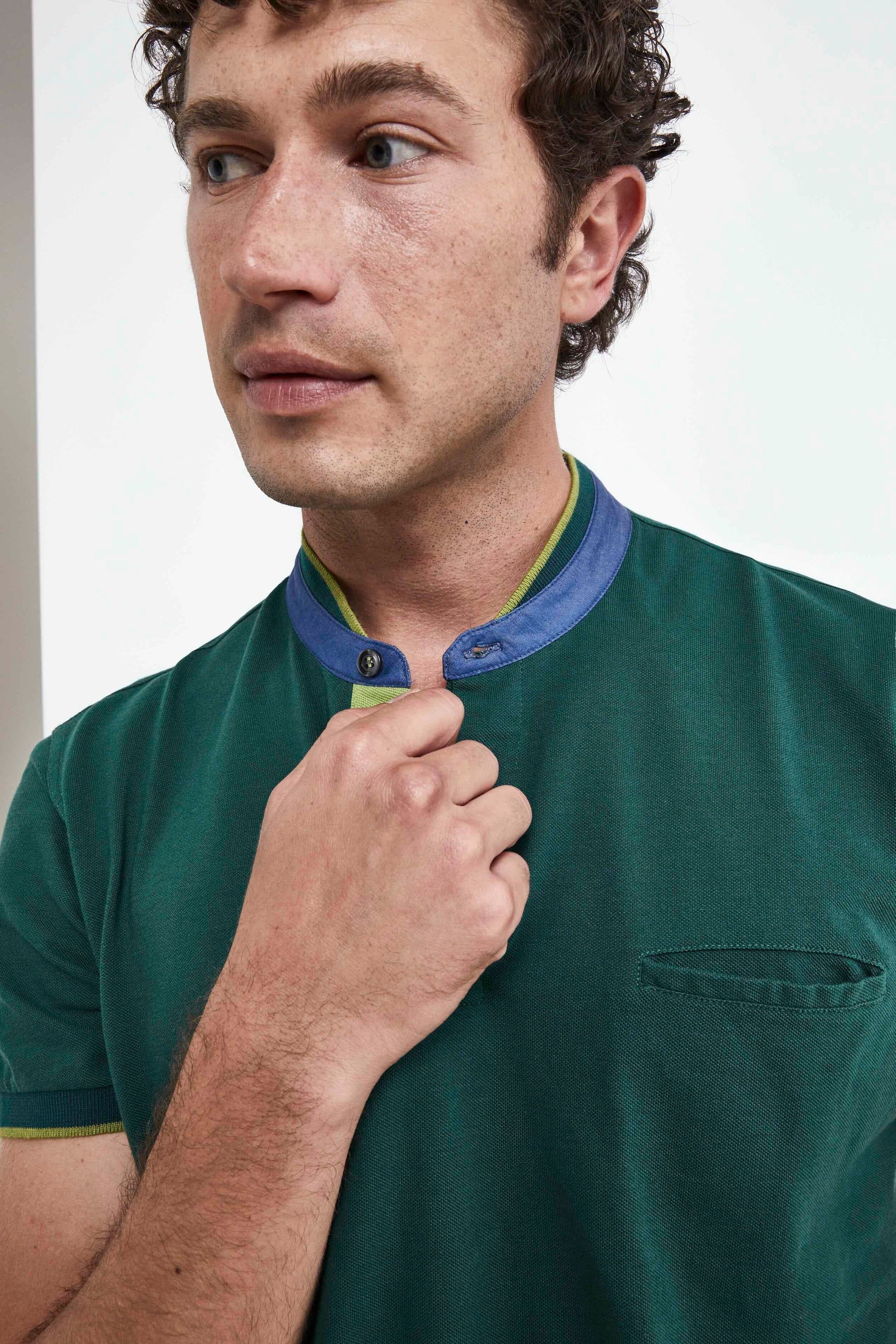 Polo shirt with pocket - Dark green