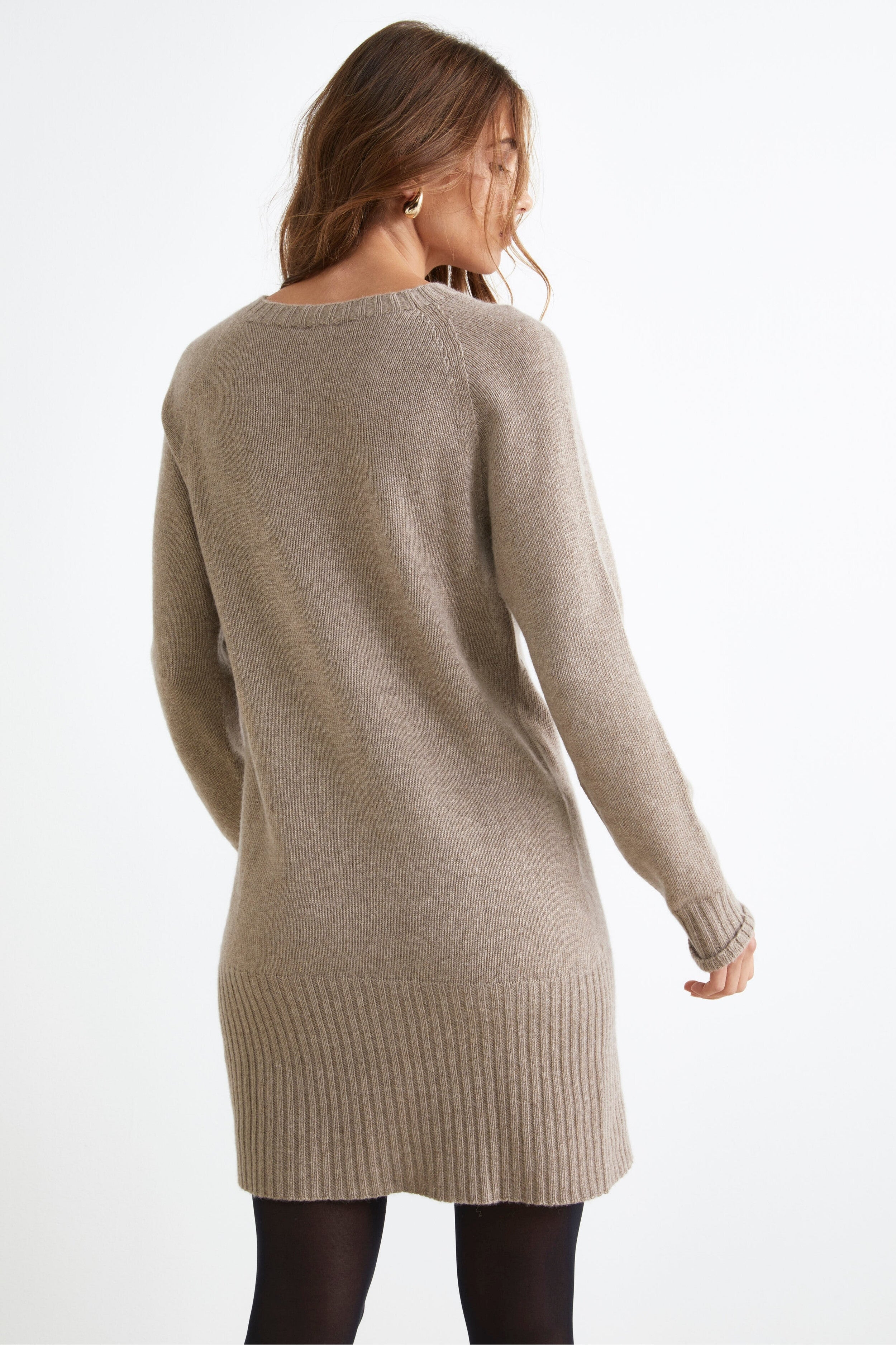 Midi Dress in Cashmere Blend - gray