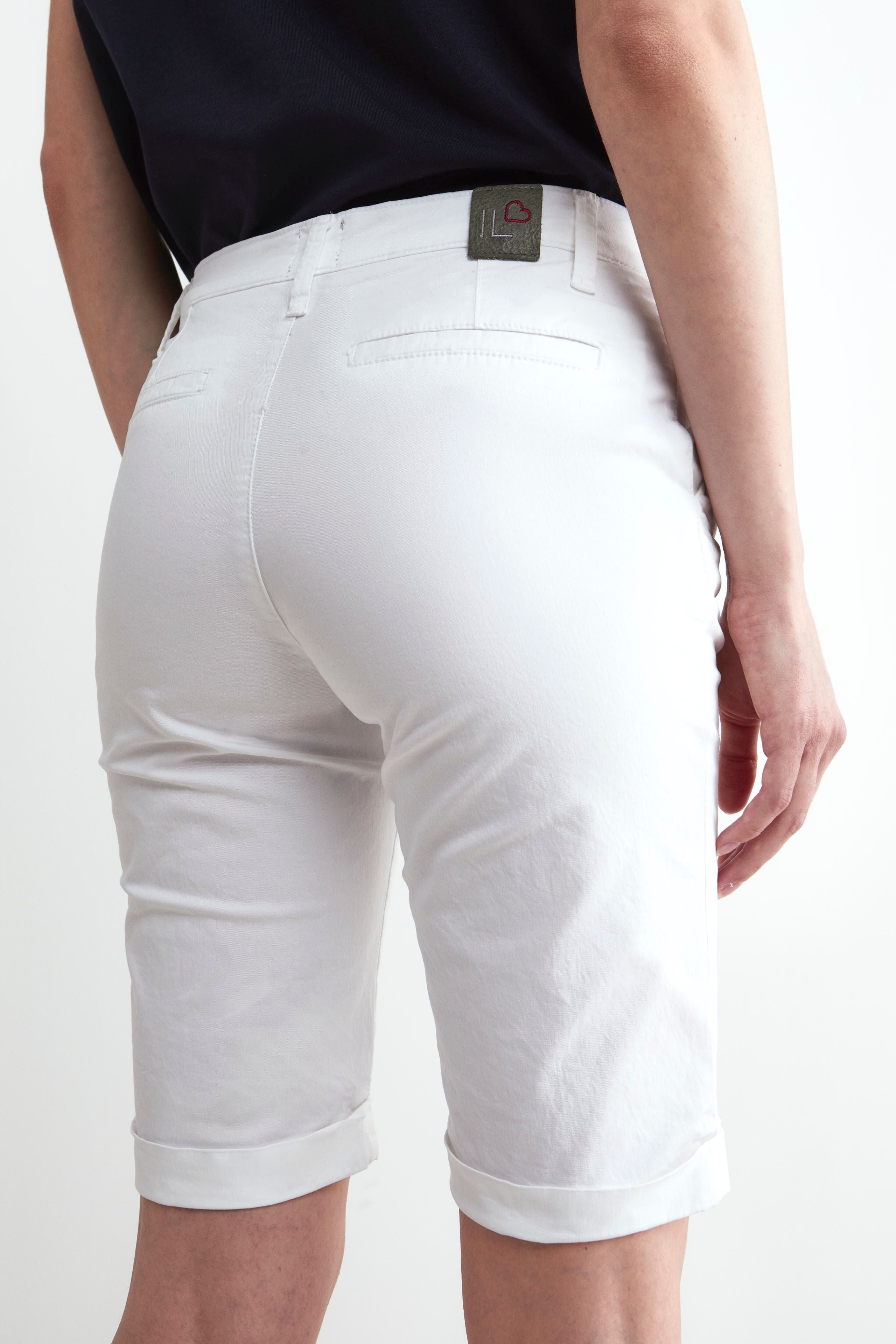 Cotton bermuda shorts - WHITE