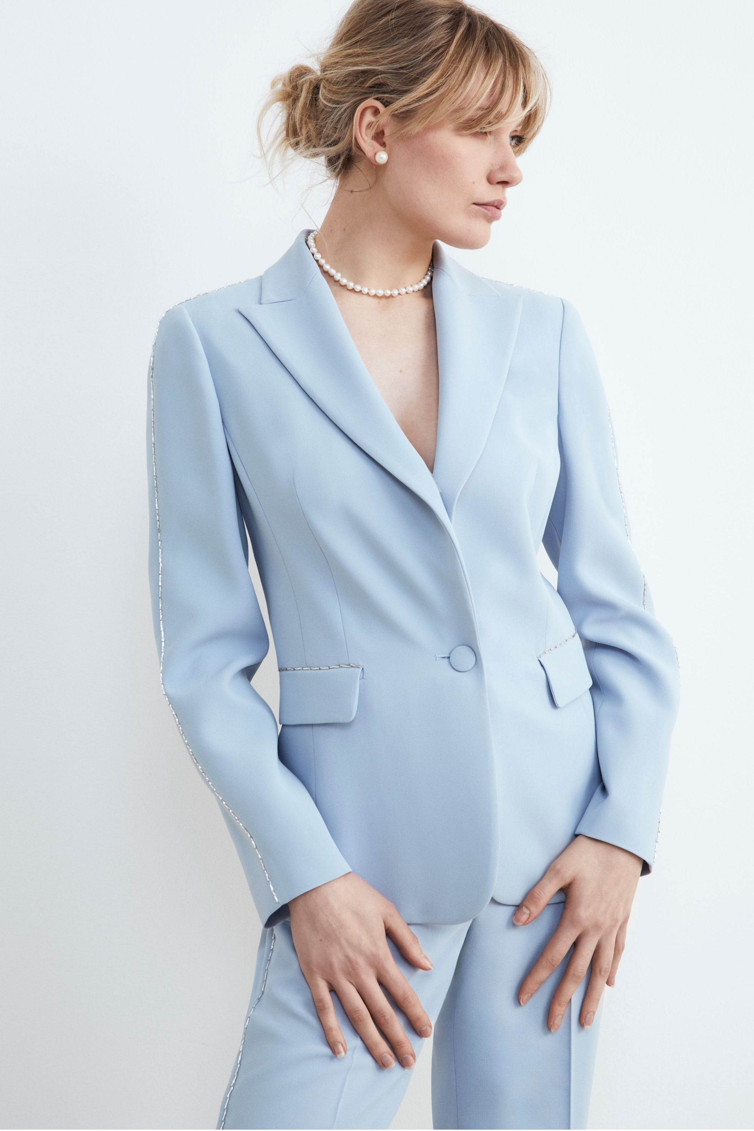 Blazer bleu clair élégant - Bleu clair