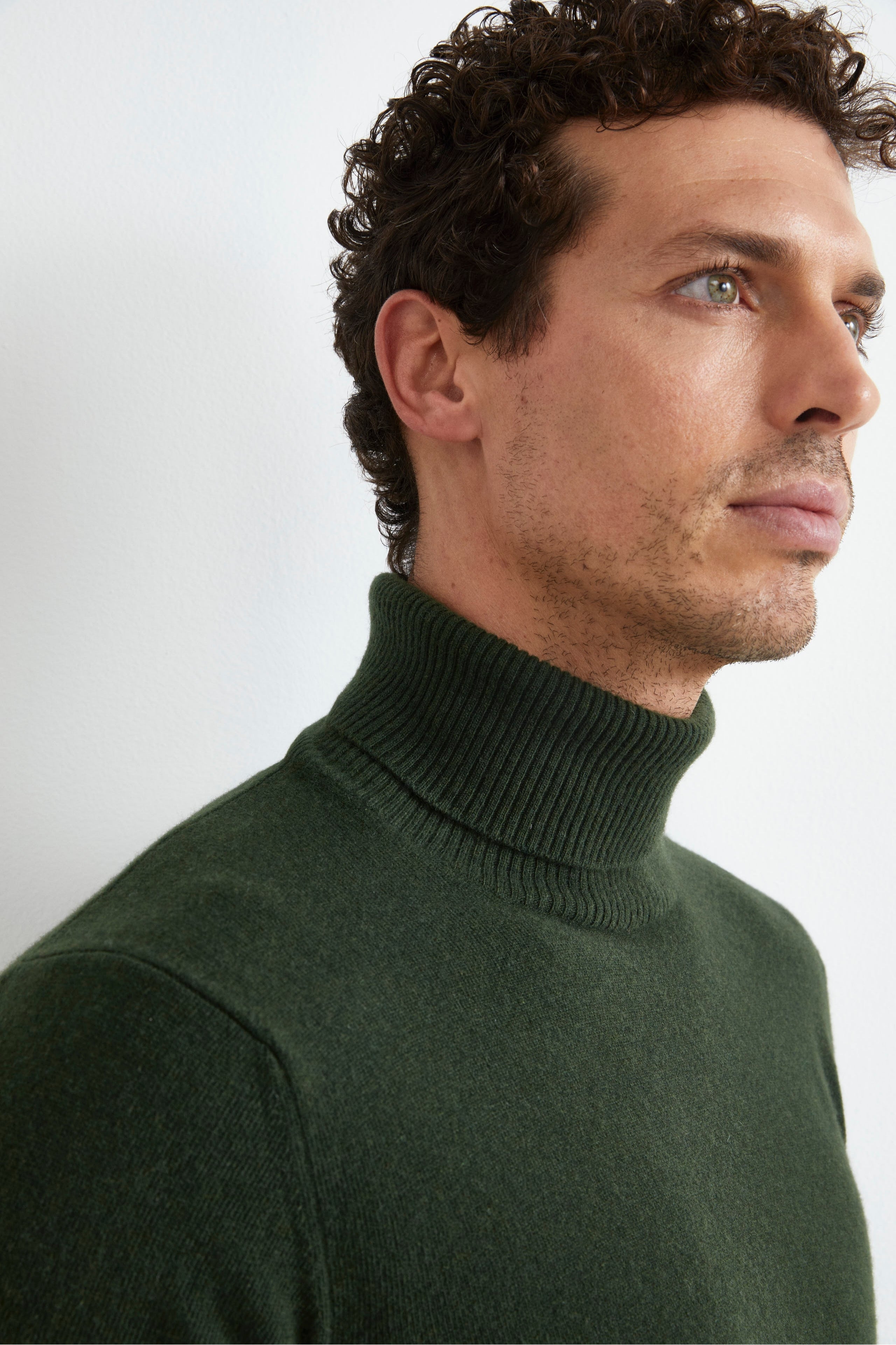 Wool and cashmere turtleneck - Green